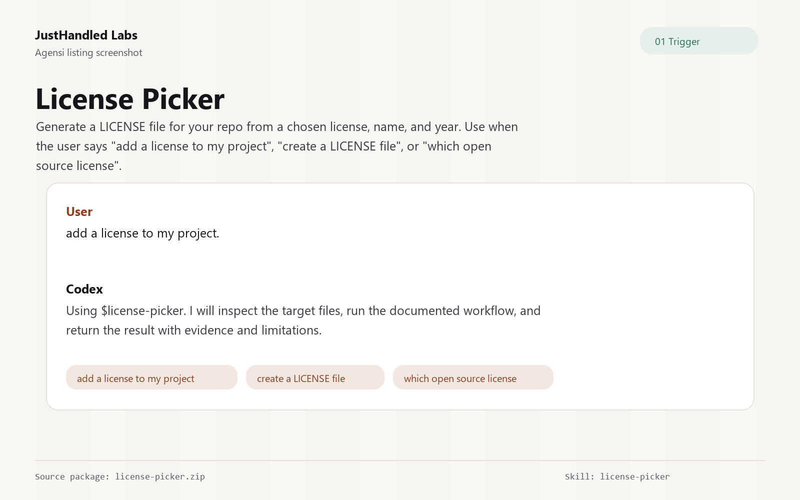 ⚖️ License Picker preview