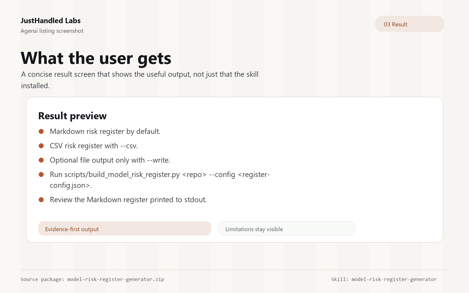 ⚠️ Model Risk Register Generator screenshot 3