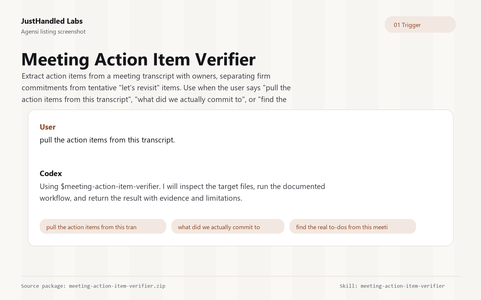 ✅ Meeting Action Item Verifier preview