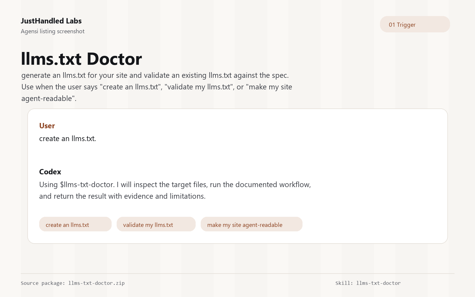 🩺 llms.txt Doctor preview