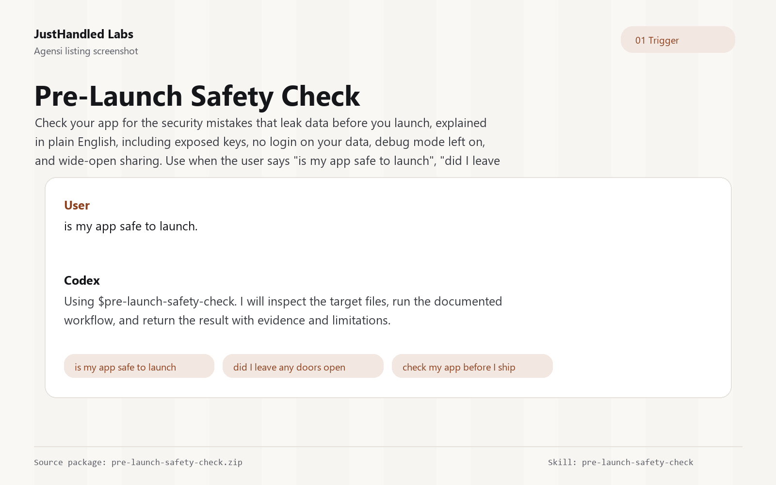 🚦 Pre-Launch Safety Check preview