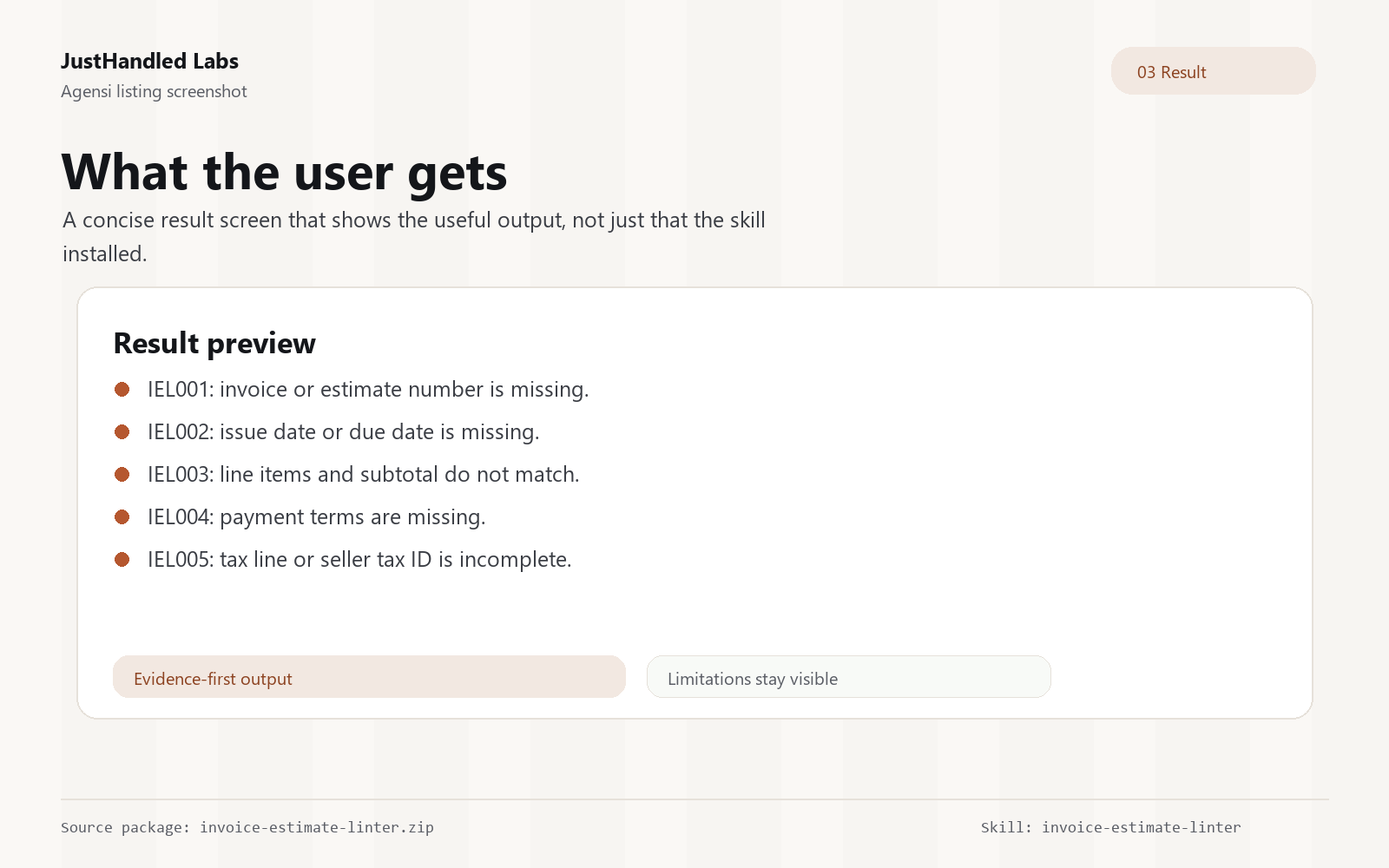 🧾 Invoice & Estimate Linter screenshot 3