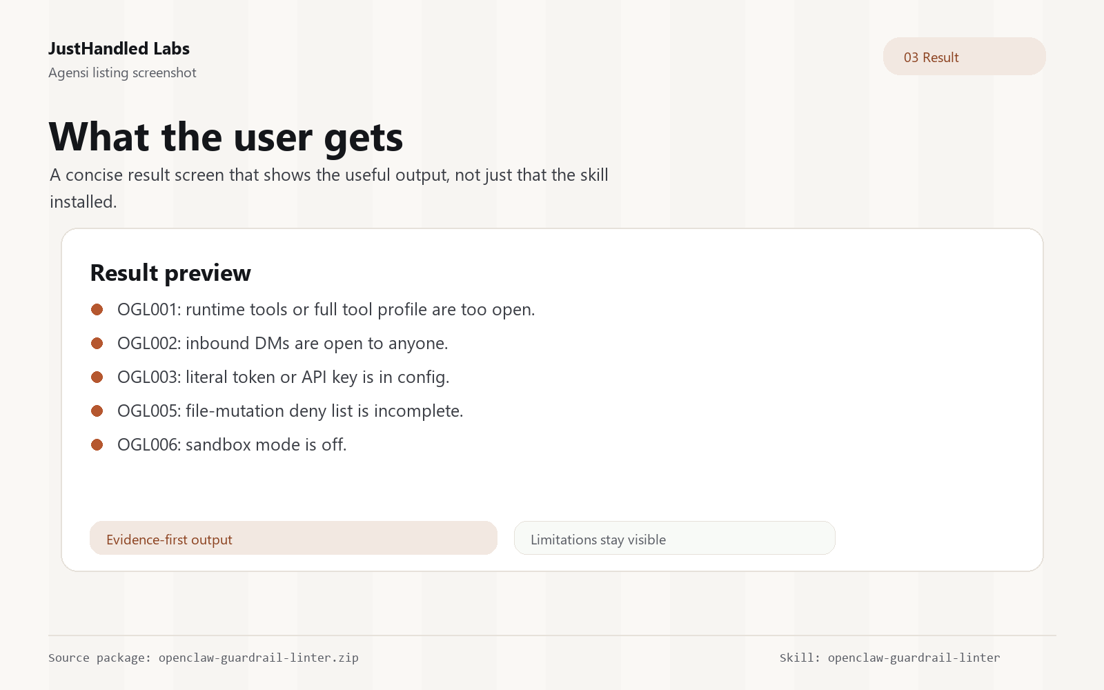🛡️ OpenClaw Guardrail Linter screenshot 3
