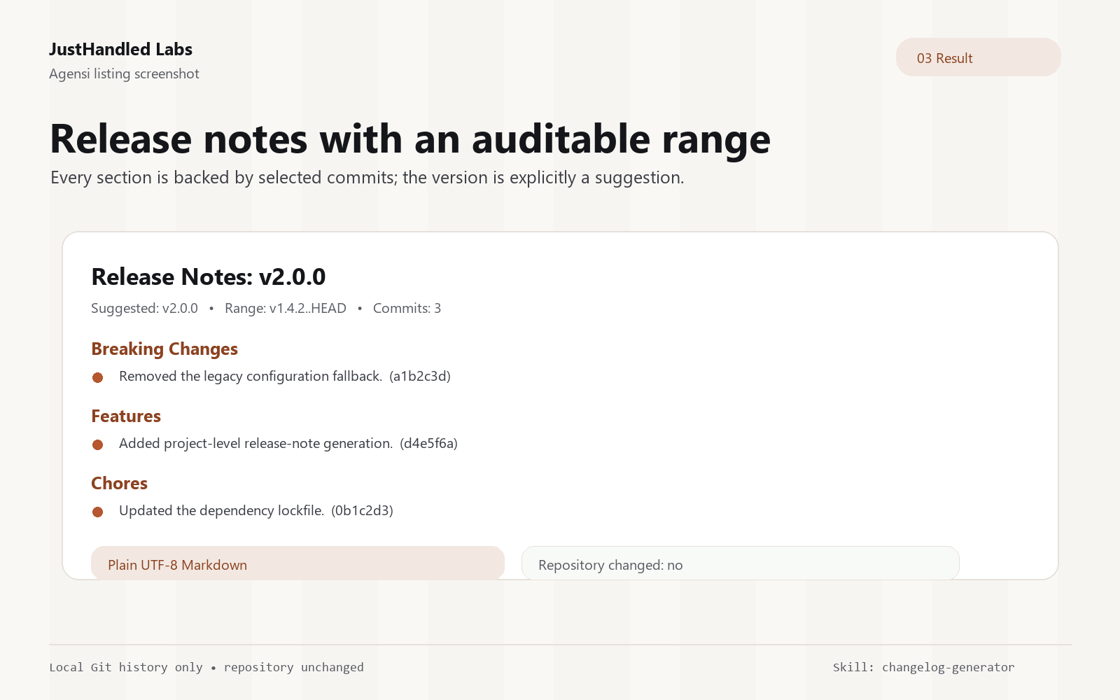 📝 Changelog Generator screenshot 3