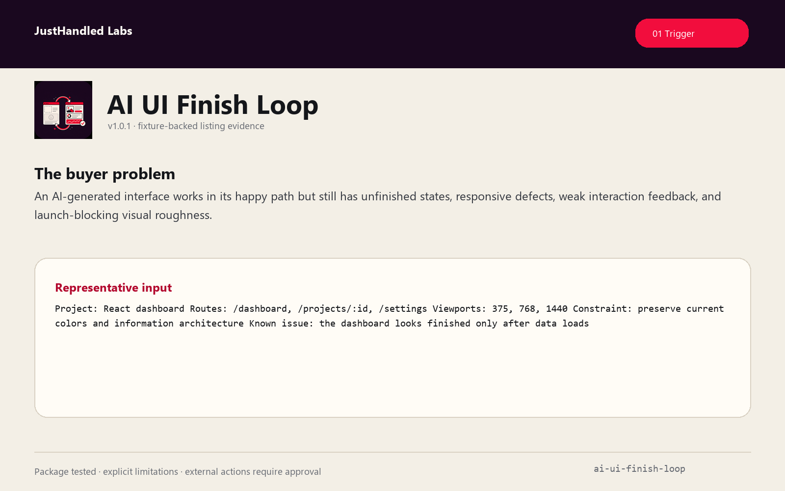 ✨ AI UI Finish Loop preview
