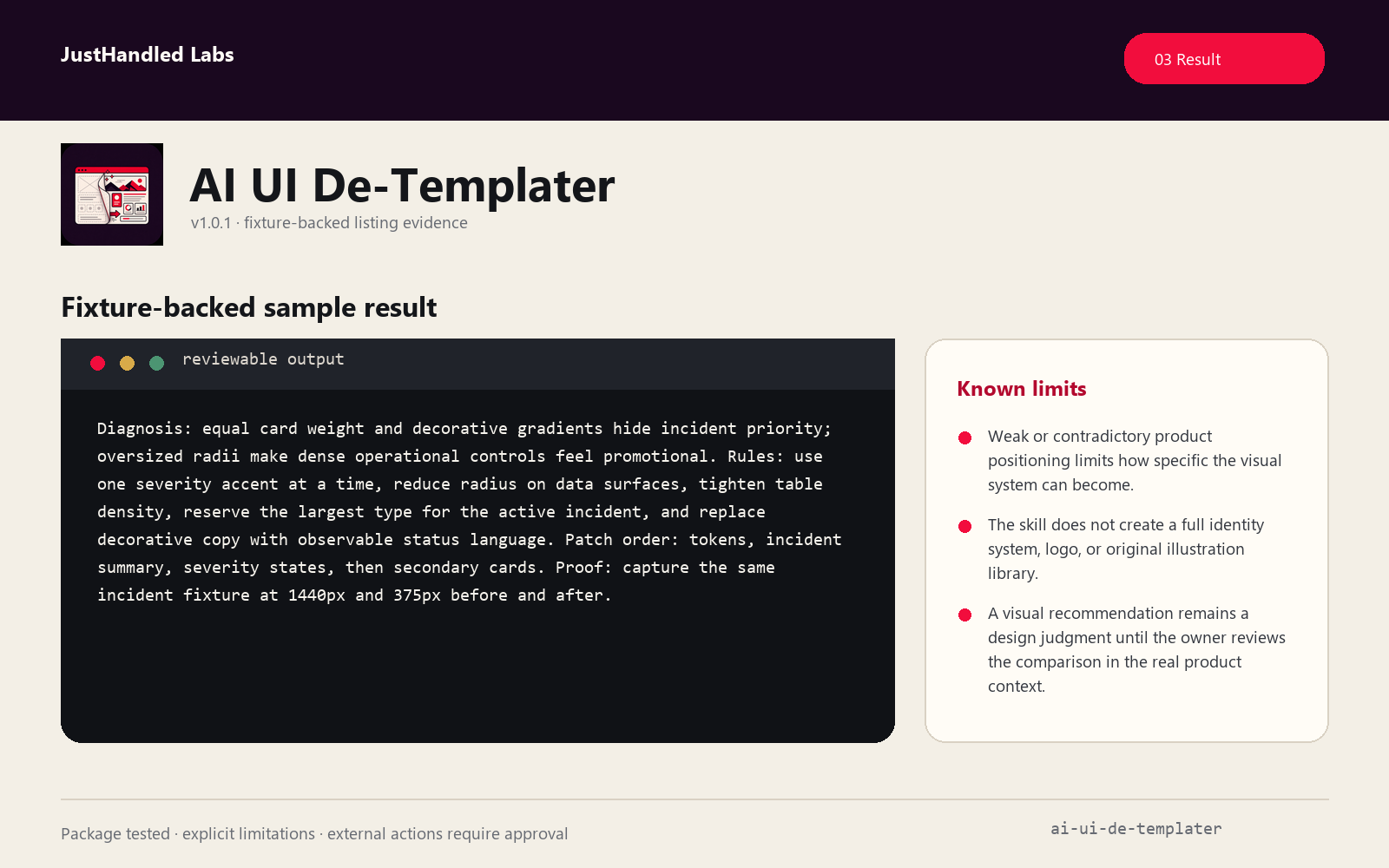 🎨 AI UI De-Templater screenshot 3