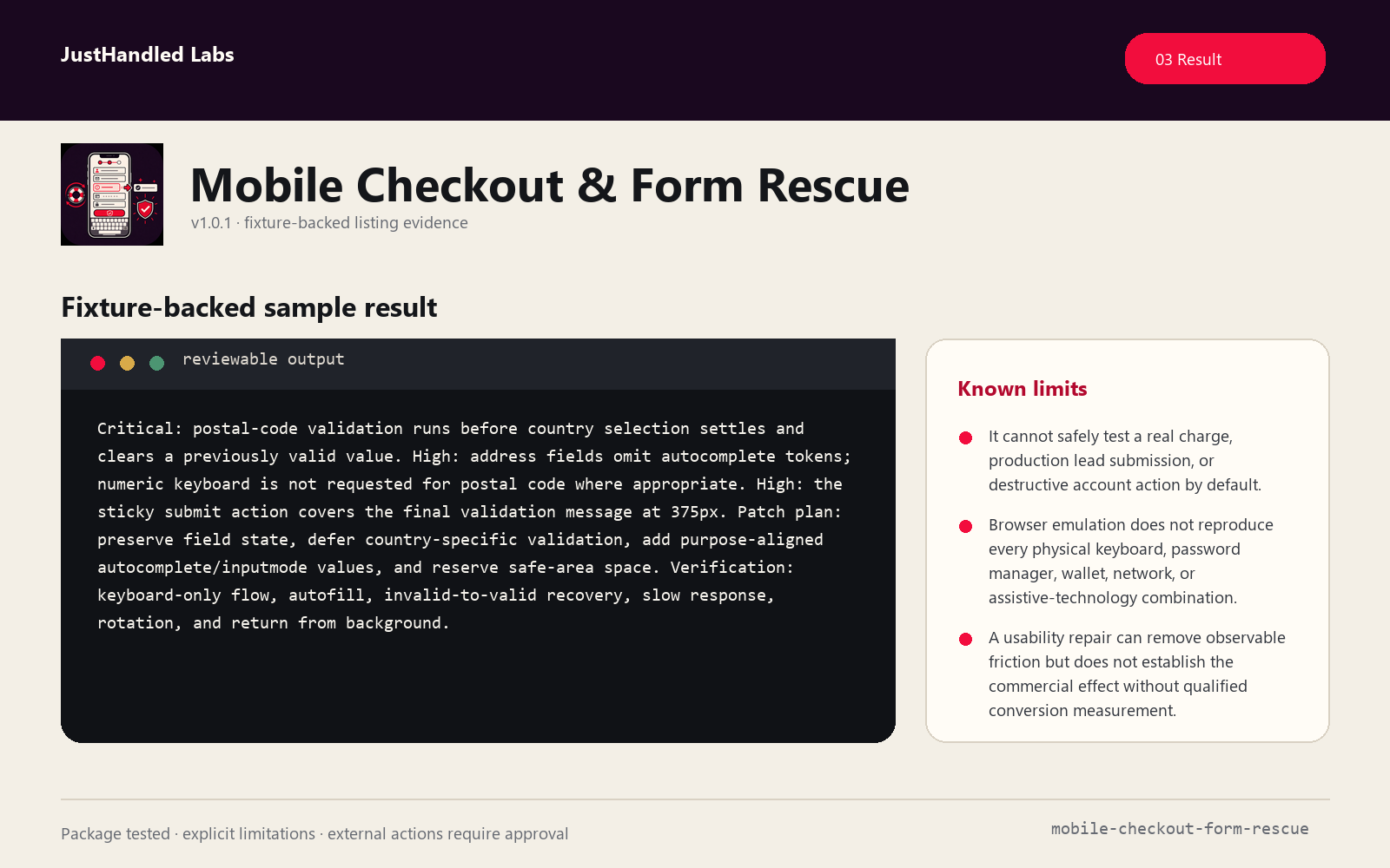 📱 Mobile Checkout & Form Rescue screenshot 3