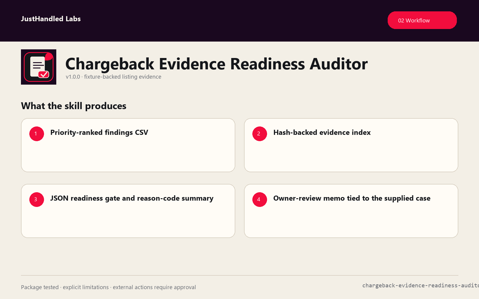 🧾 Chargeback Evidence Readiness Auditor screenshot 2
