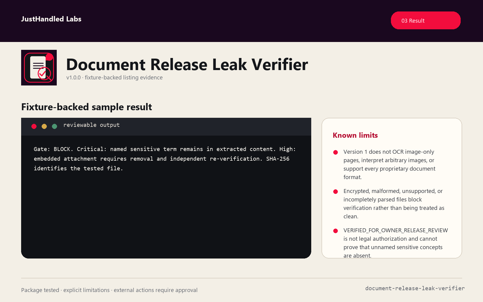 🕵️ Document Release Leak Verifier screenshot 3