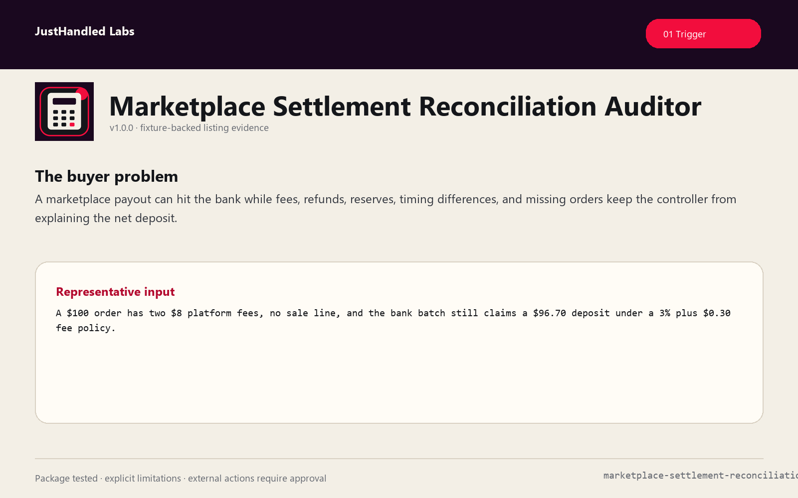 🧮 Marketplace Settlement Reconciliation Auditor preview