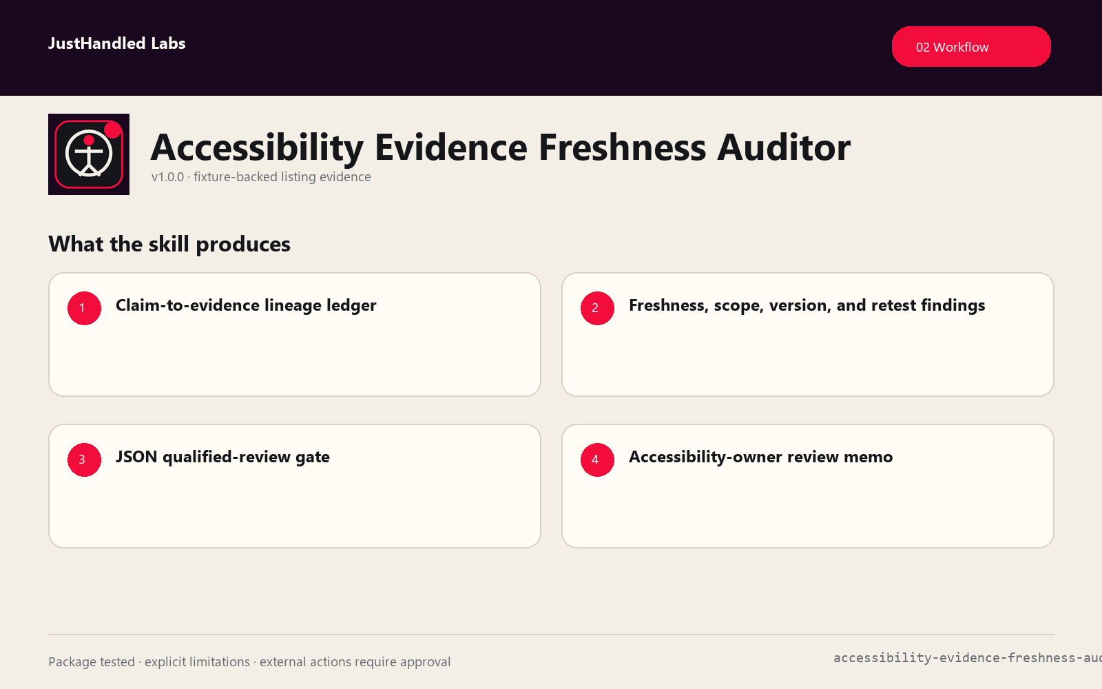 ♿ Accessibility Evidence Freshness Auditor screenshot 2