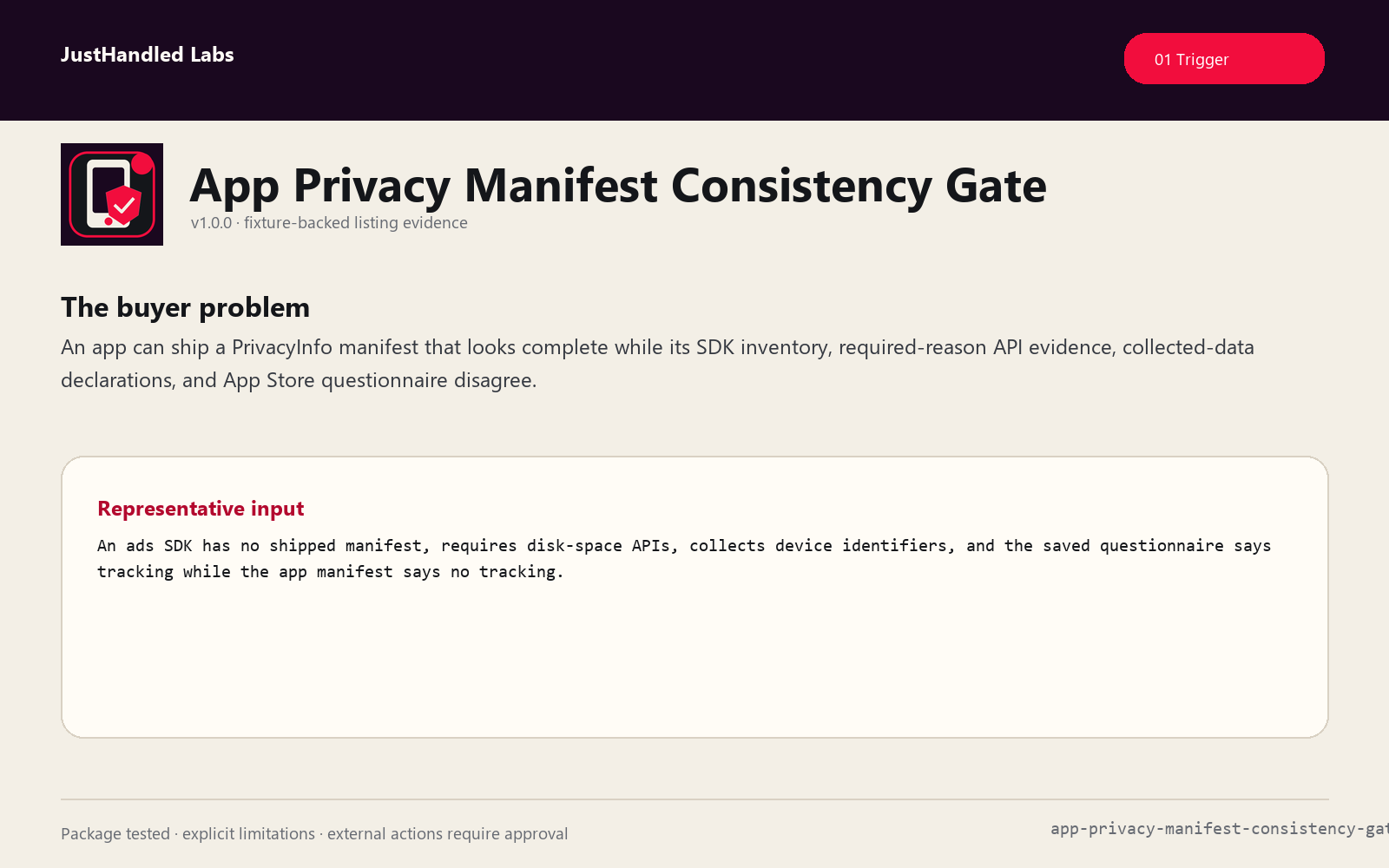 📱 App Privacy Manifest Consistency Gate preview