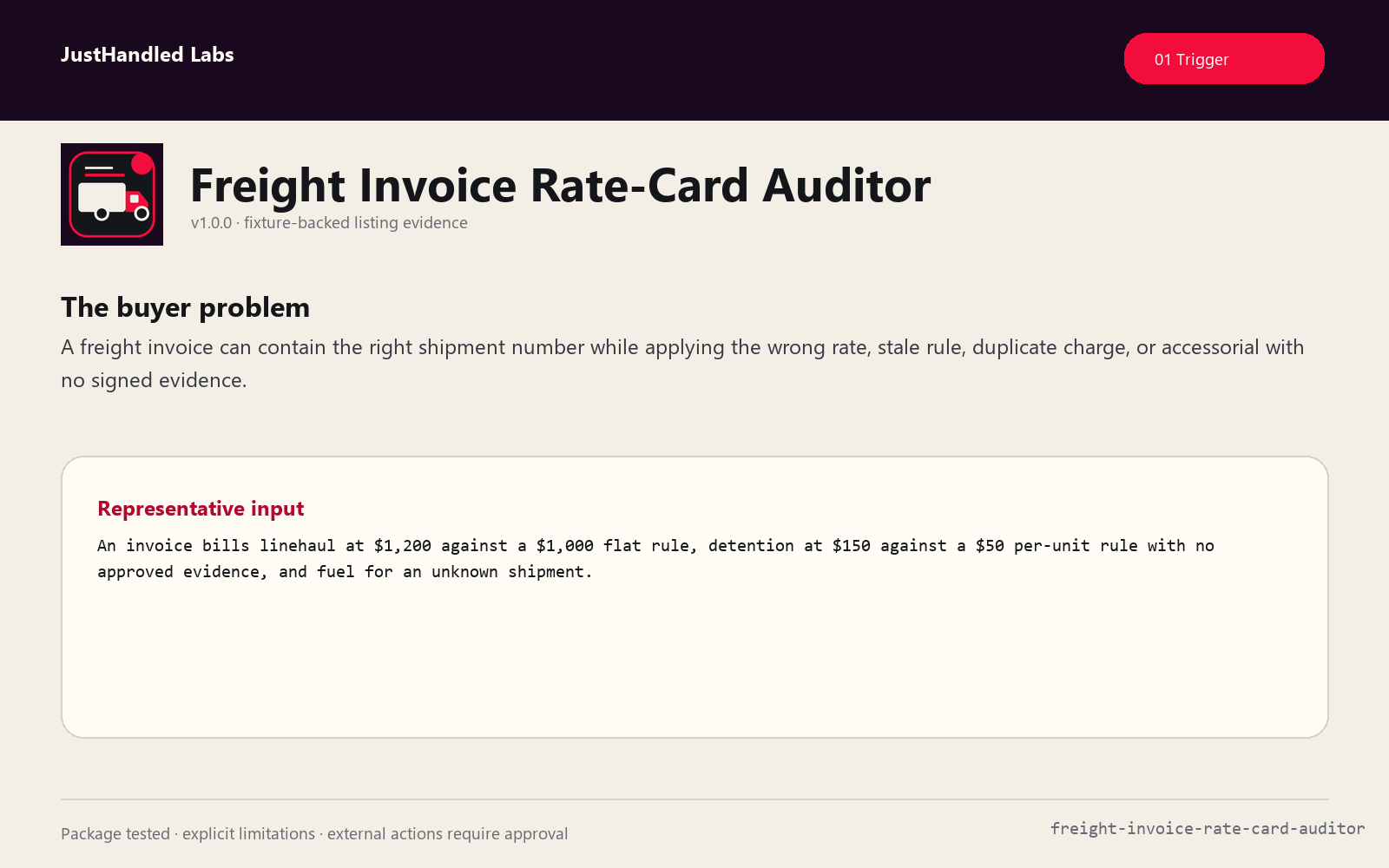 🚚 Freight Invoice Rate-Card Auditor preview