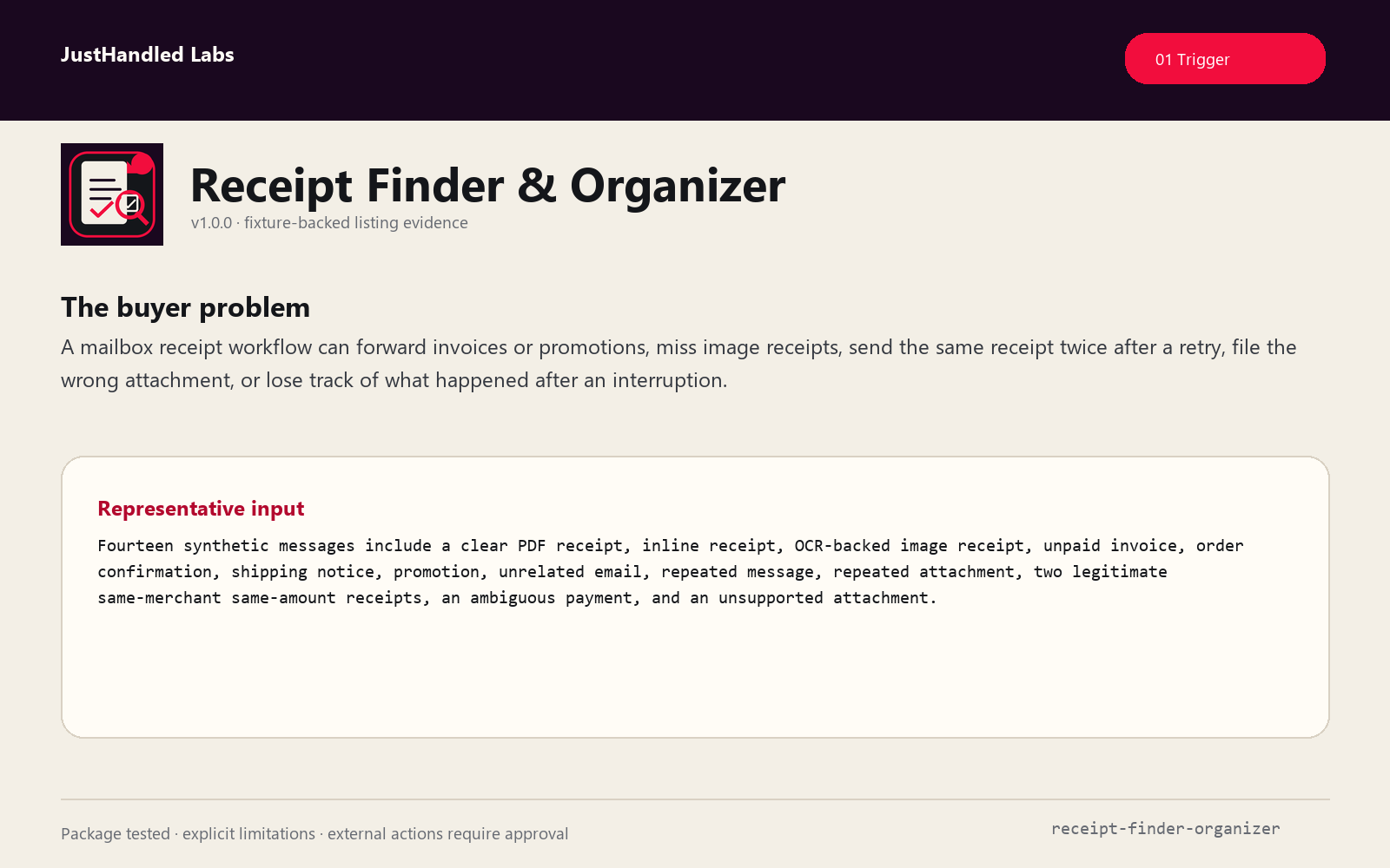 🧾 Receipt Finder & Organizer preview