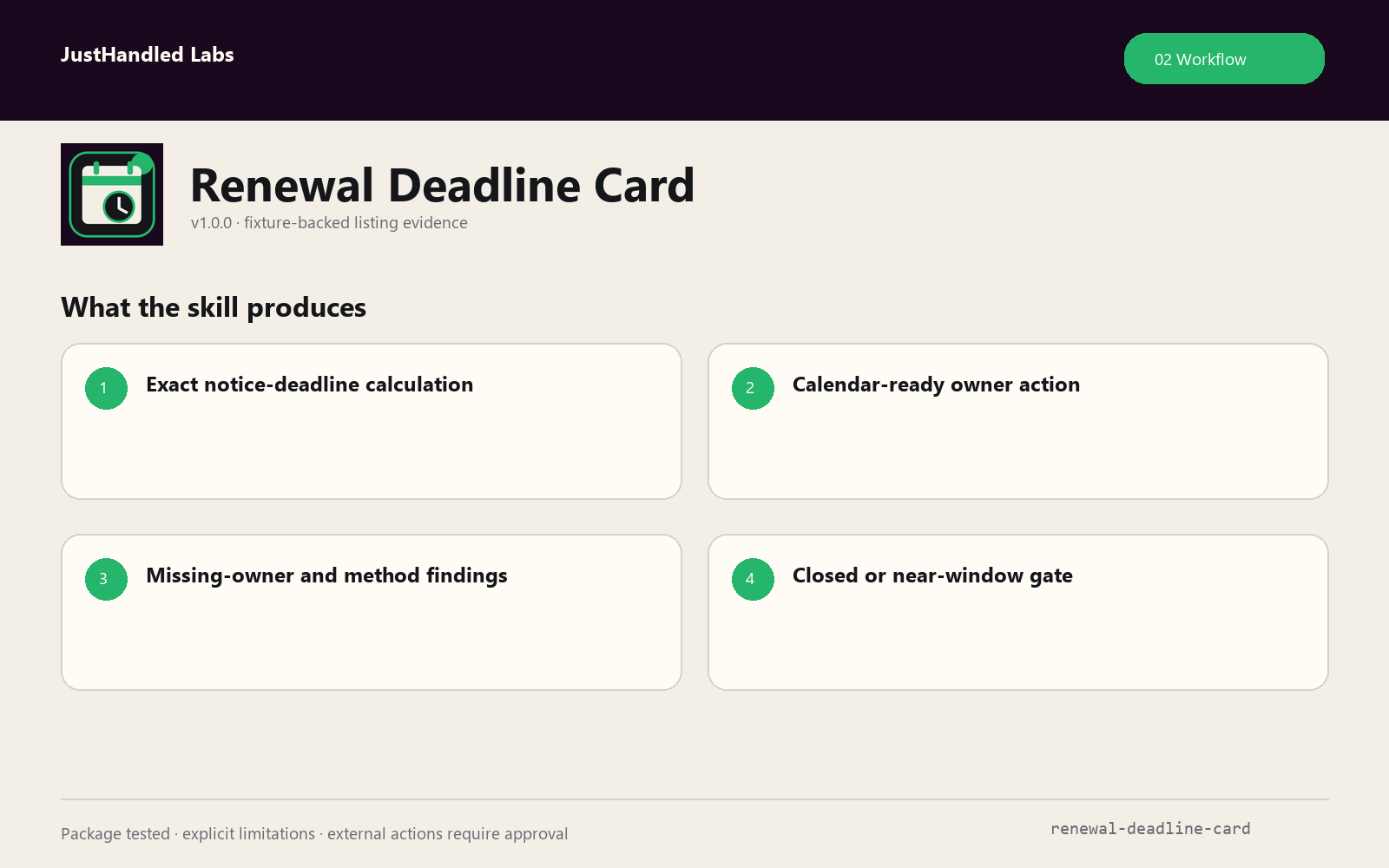 📅 Renewal Deadline Card screenshot 2