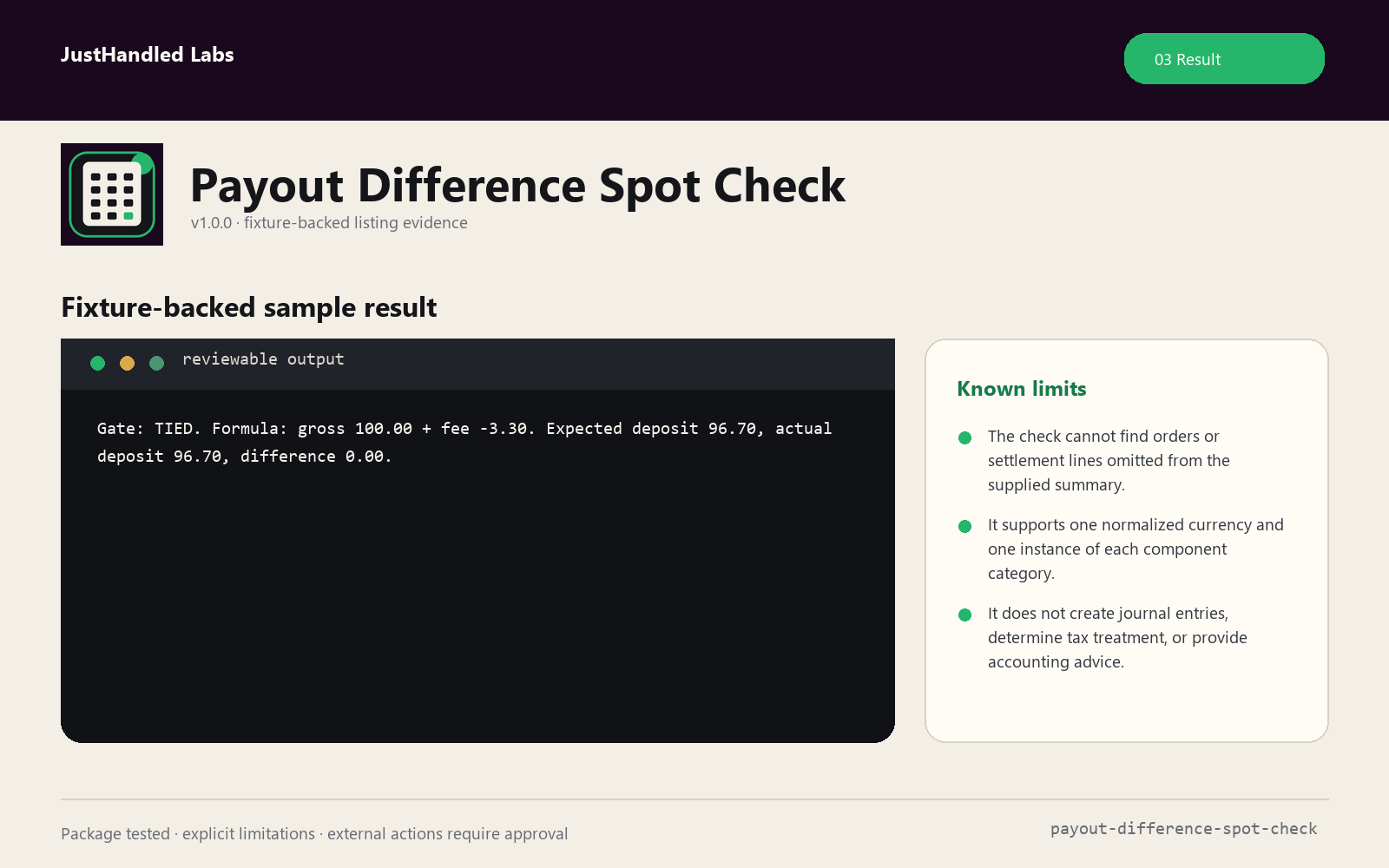 🧮 Payout Difference Spot Check screenshot 3