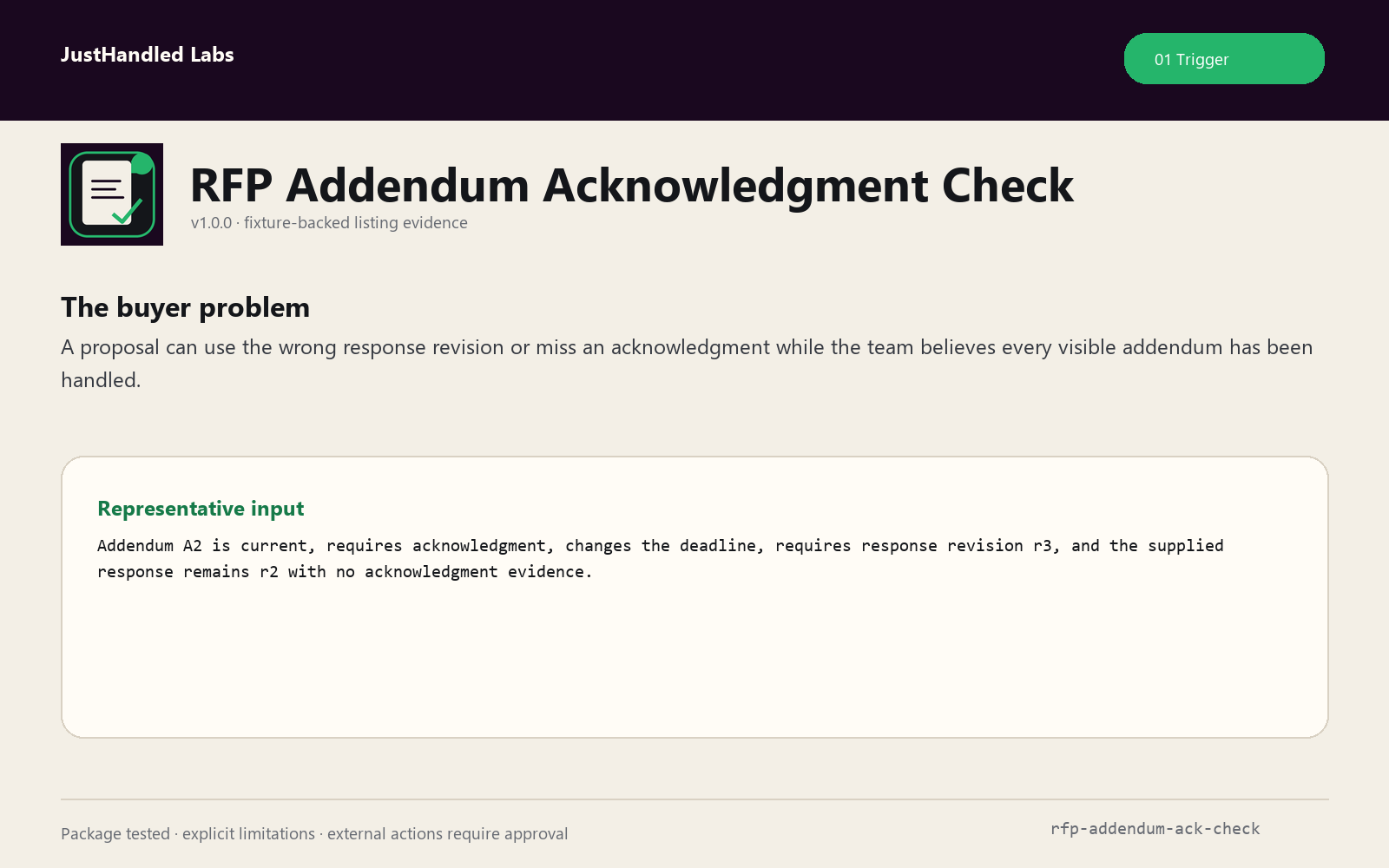 📎 RFP Addendum Acknowledgment Check preview