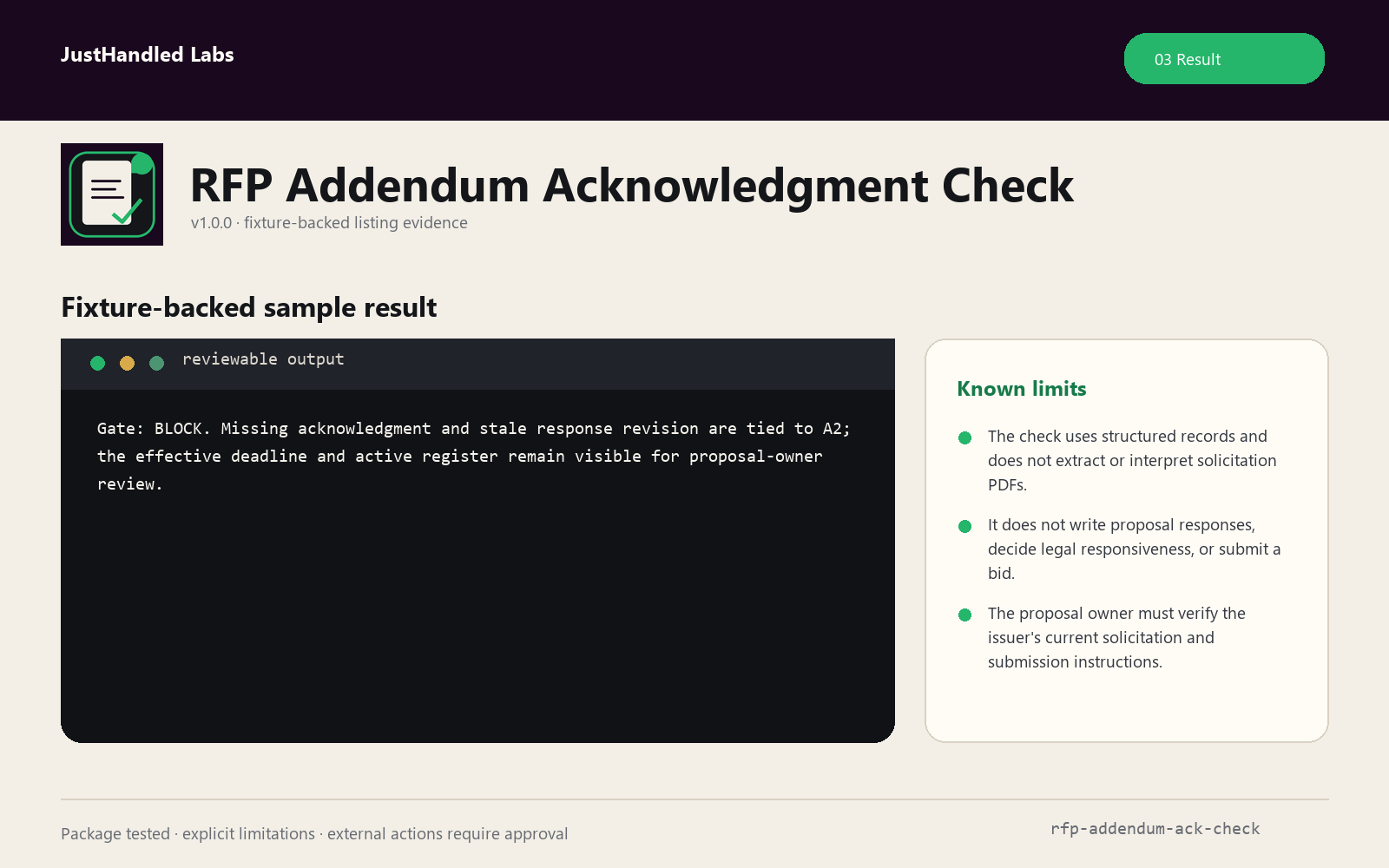 📎 RFP Addendum Acknowledgment Check screenshot 3