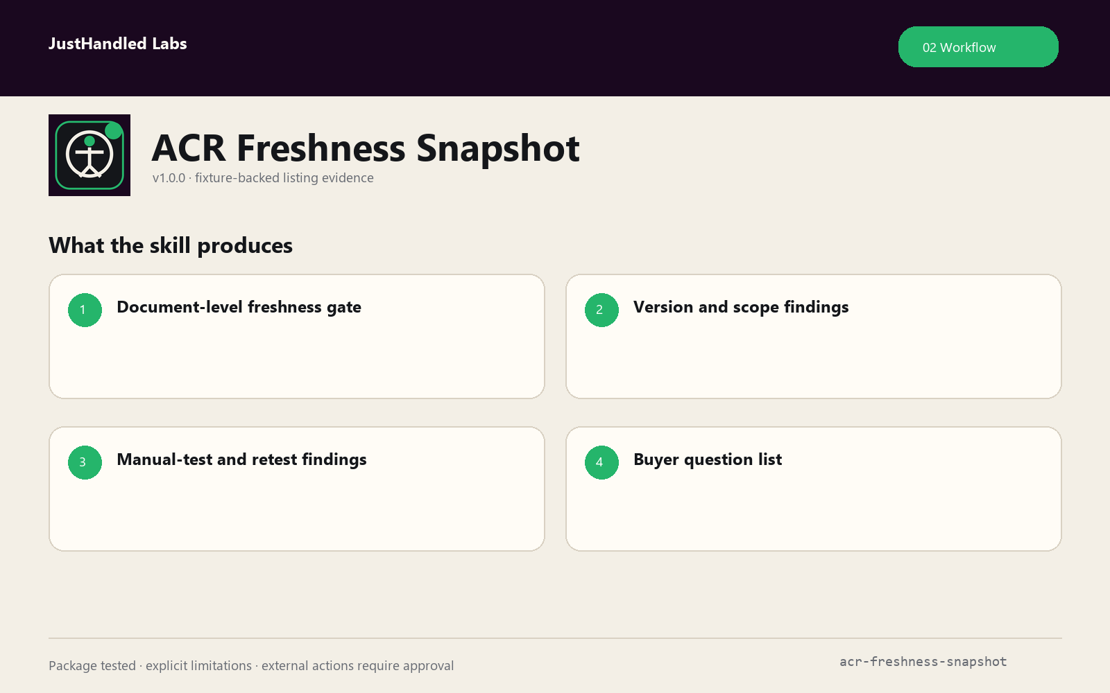 ♿ ACR Freshness Snapshot screenshot 2