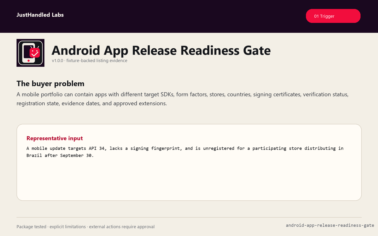 🤖 Android App Release Readiness Gate preview
