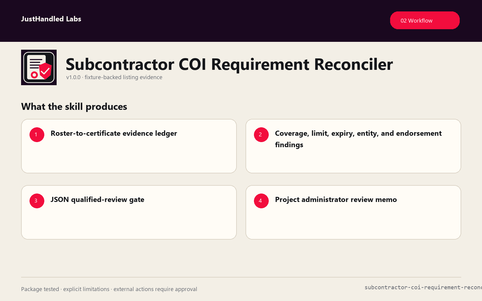 🛡️ Subcontractor COI Requirement Reconciler screenshot 2