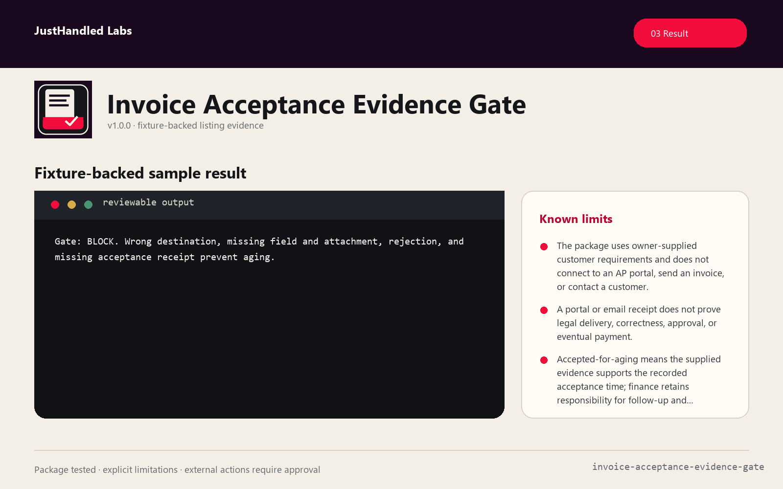 📥 Invoice Acceptance Evidence Gate screenshot 3