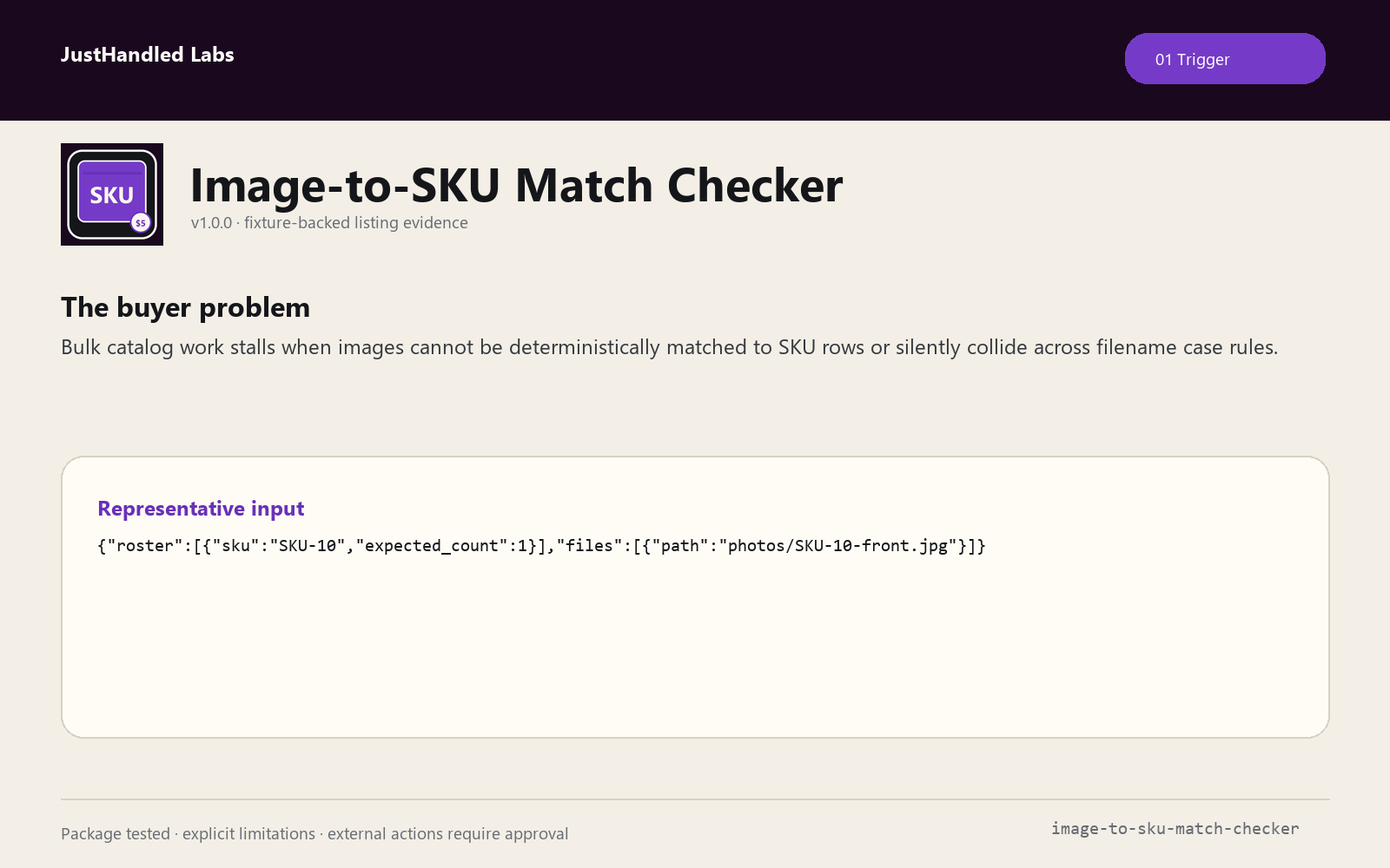 🖼️ Image-to-SKU Match Checker preview