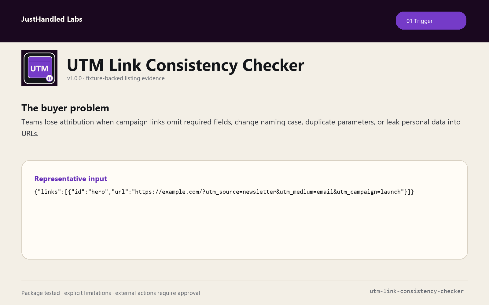 🔗 UTM Link Consistency Checker preview