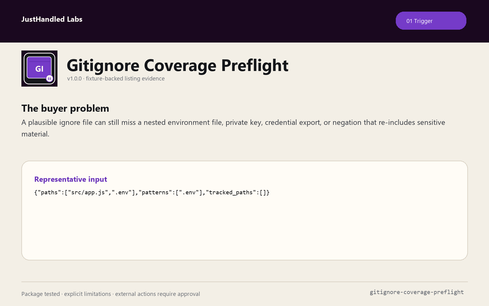 🛡️ Gitignore Coverage Preflight preview