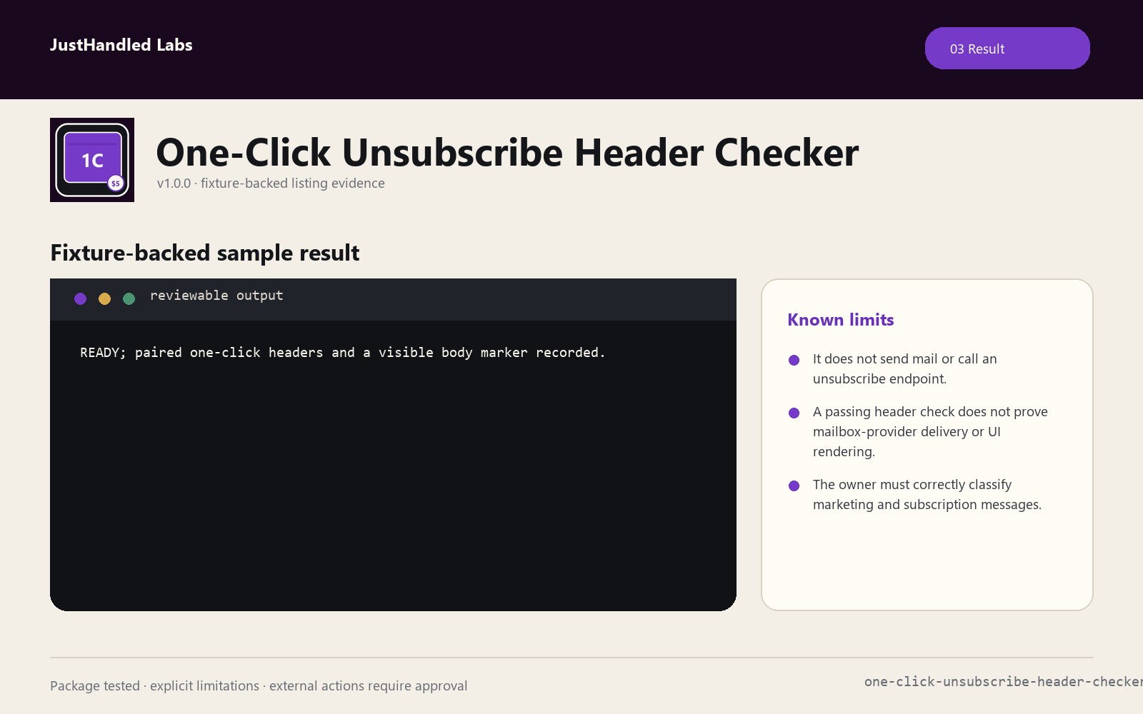 📭 One-Click Unsubscribe Header Checker screenshot 3