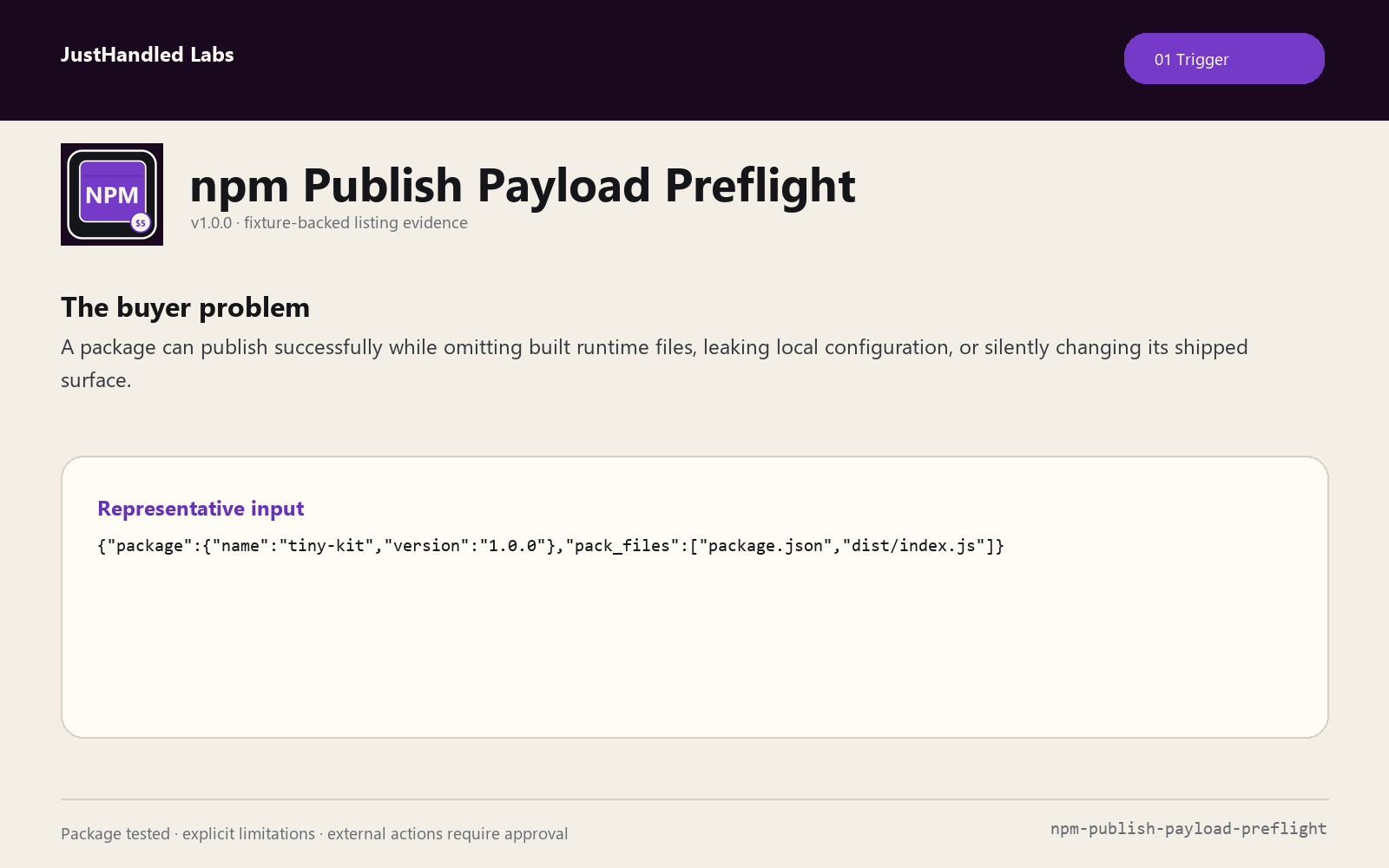 📦 npm Publish Payload Preflight preview