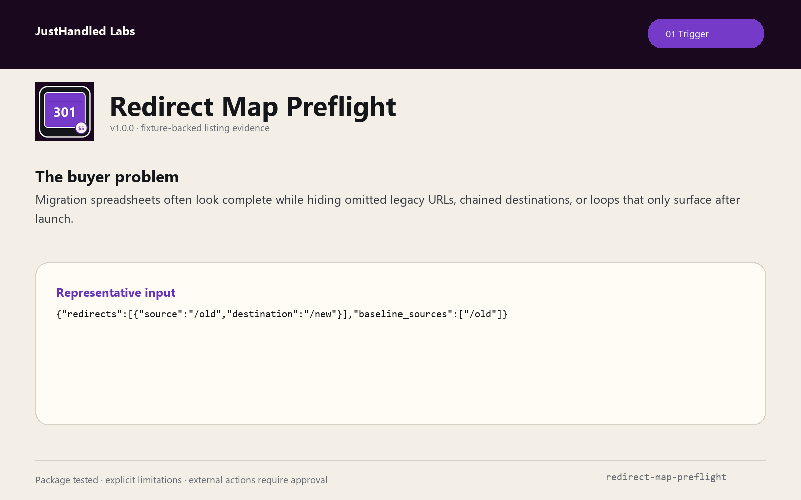 ↪️ Redirect Map Preflight preview