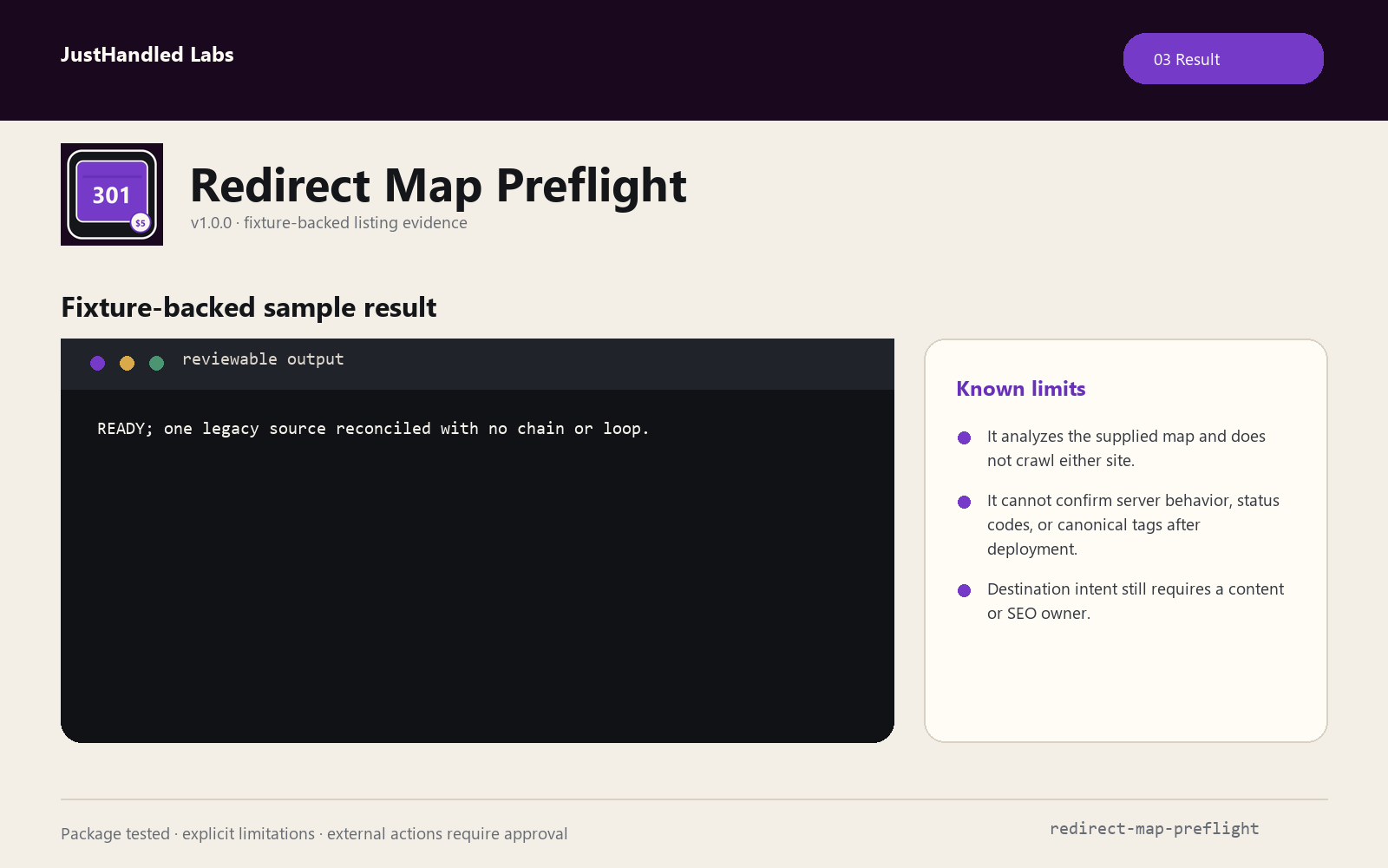 ↪️ Redirect Map Preflight screenshot 3