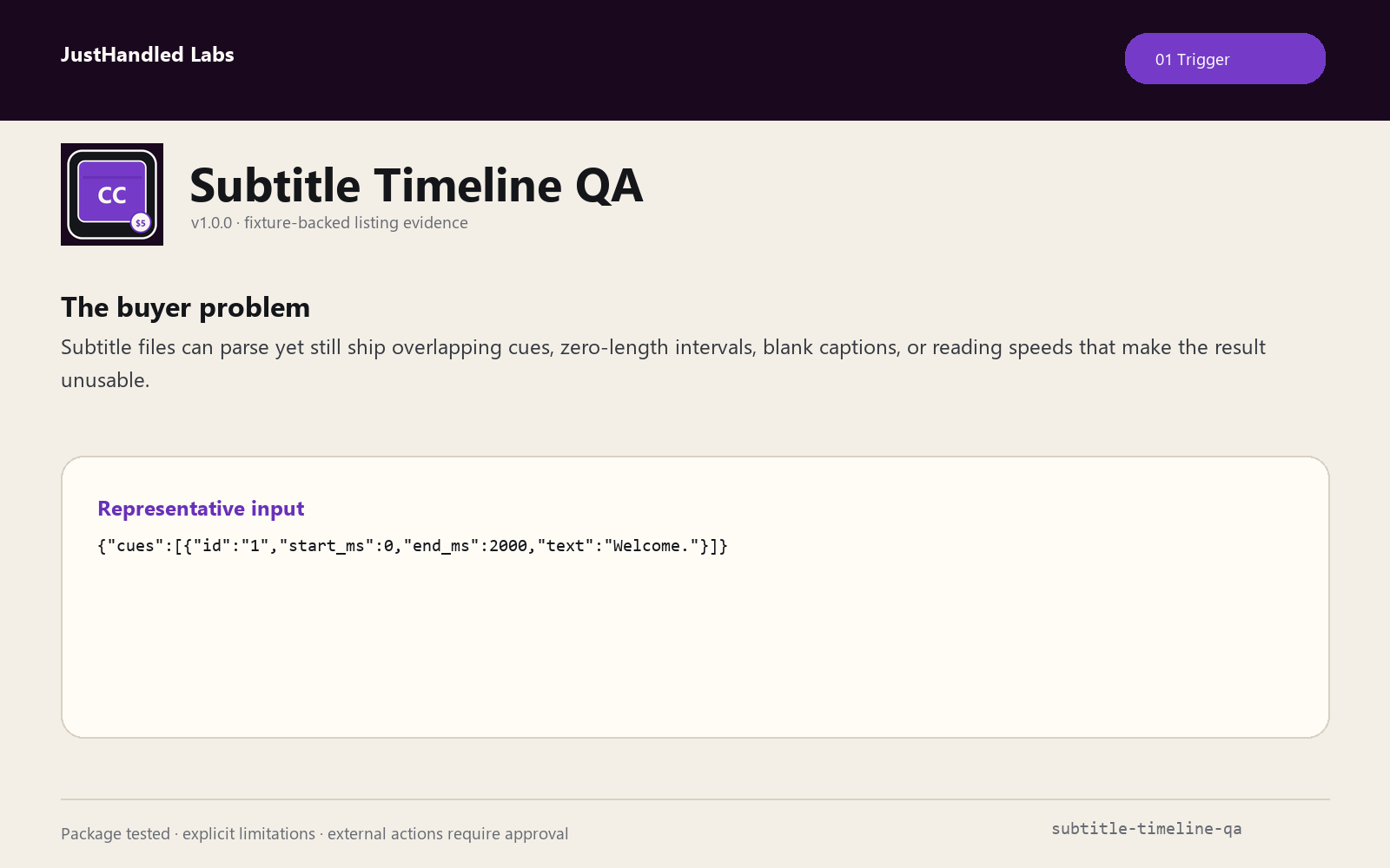 🎬 Subtitle Timeline QA preview