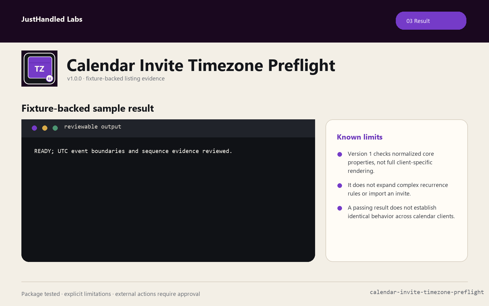 🌐 Calendar Invite Timezone Preflight screenshot 3