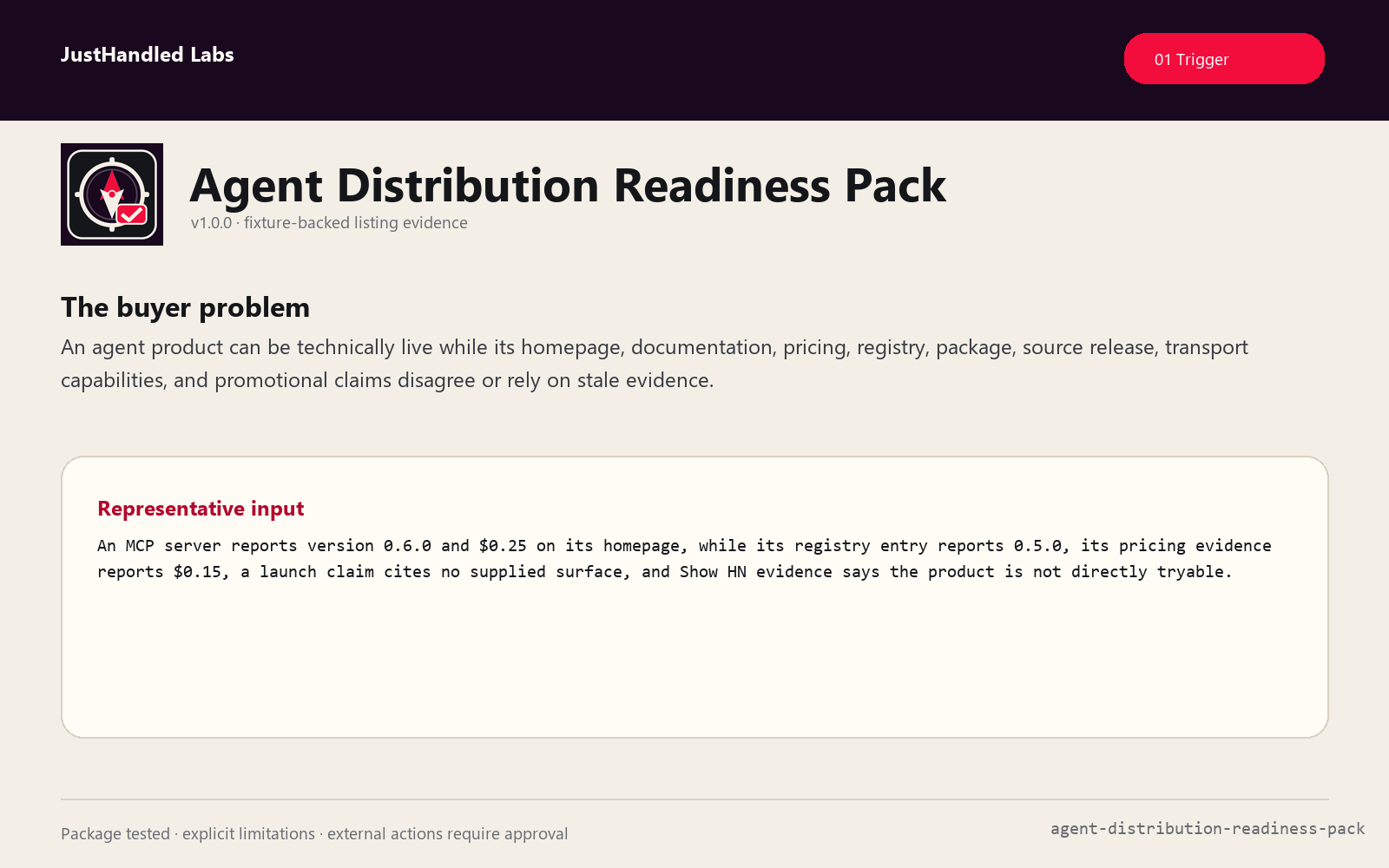 🧭 Agent Distribution Readiness Pack preview