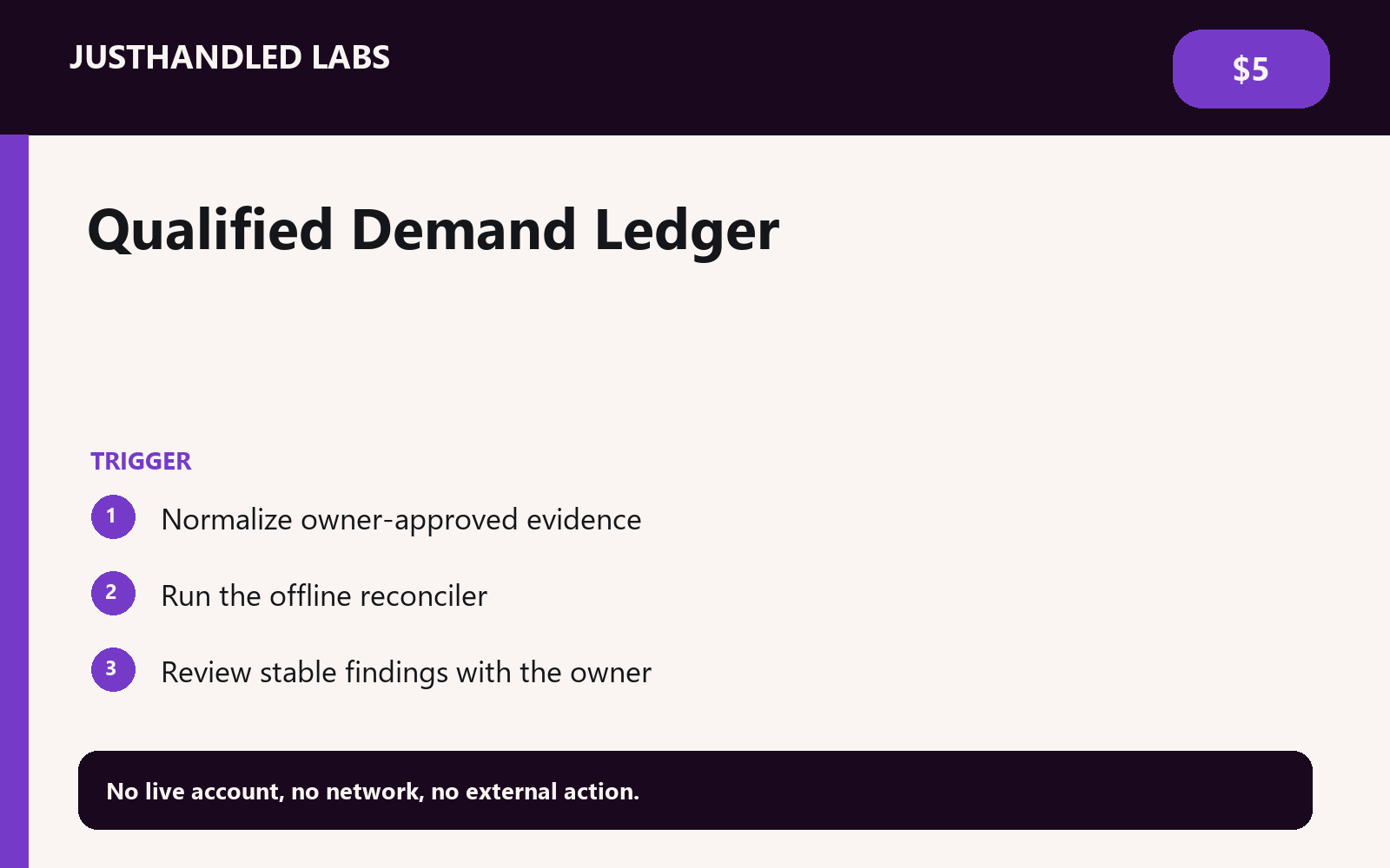 📒 Qualified Demand Ledger preview