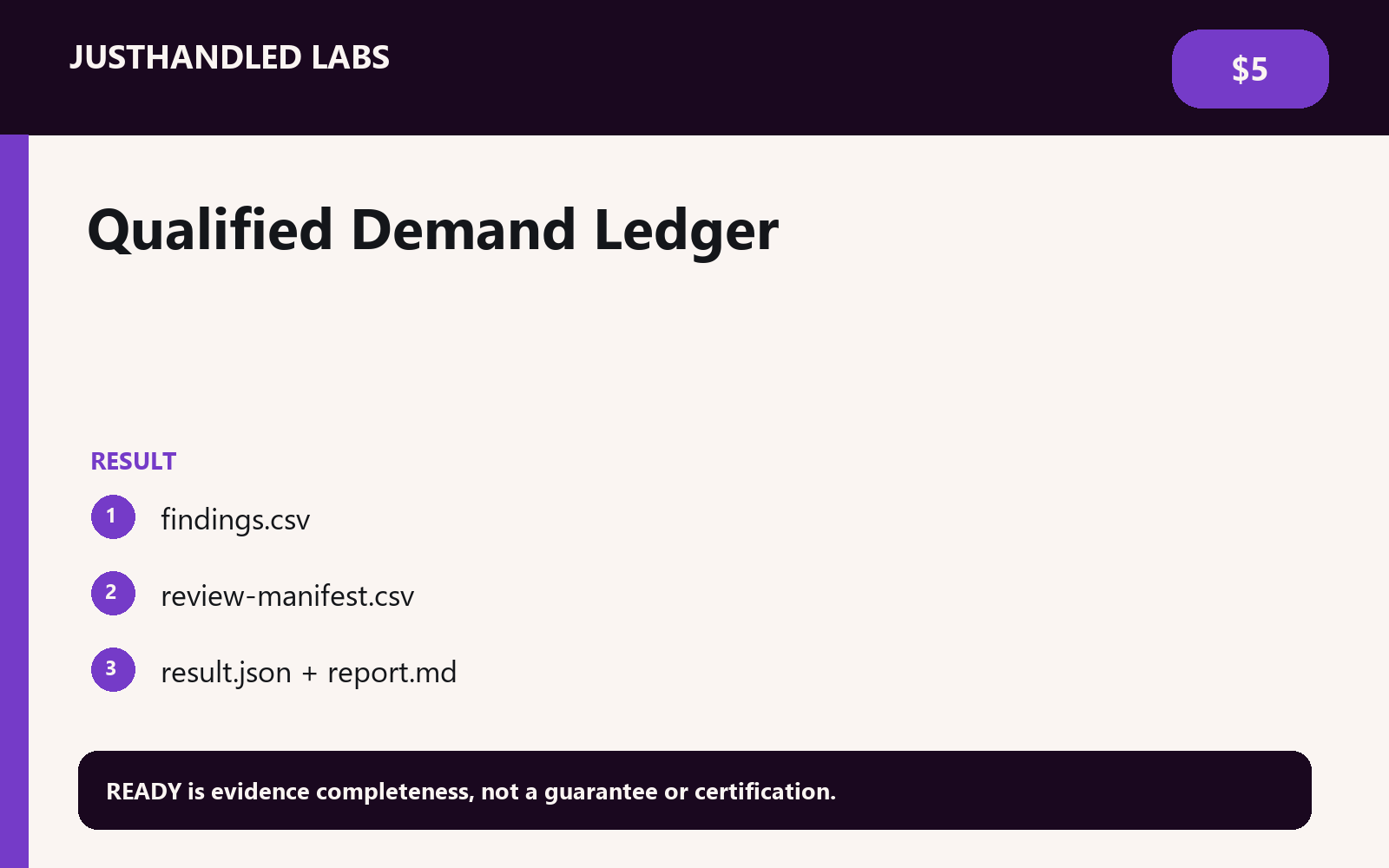 📒 Qualified Demand Ledger screenshot 3
