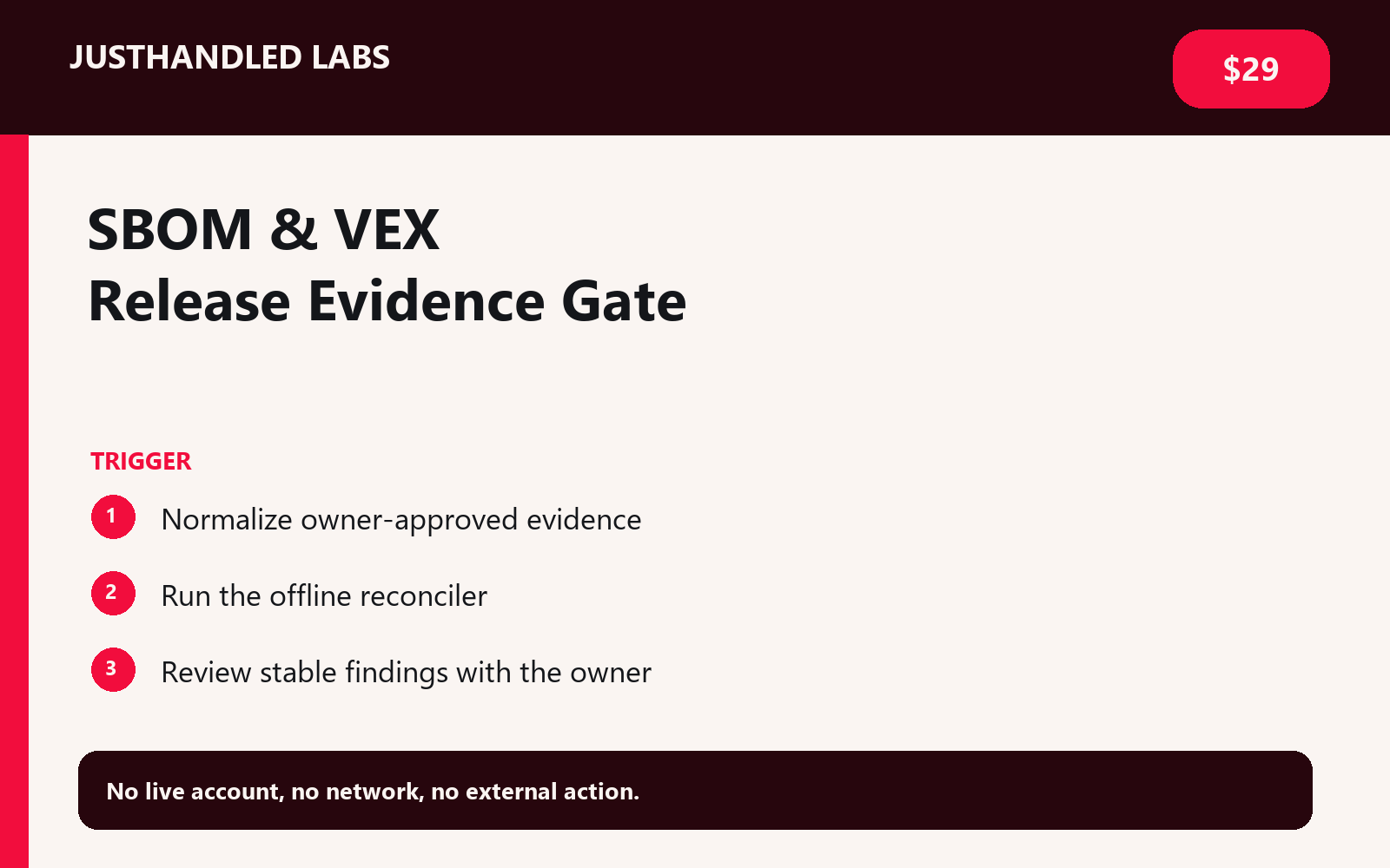 🧾 SBOM & VEX Release Evidence Gate preview