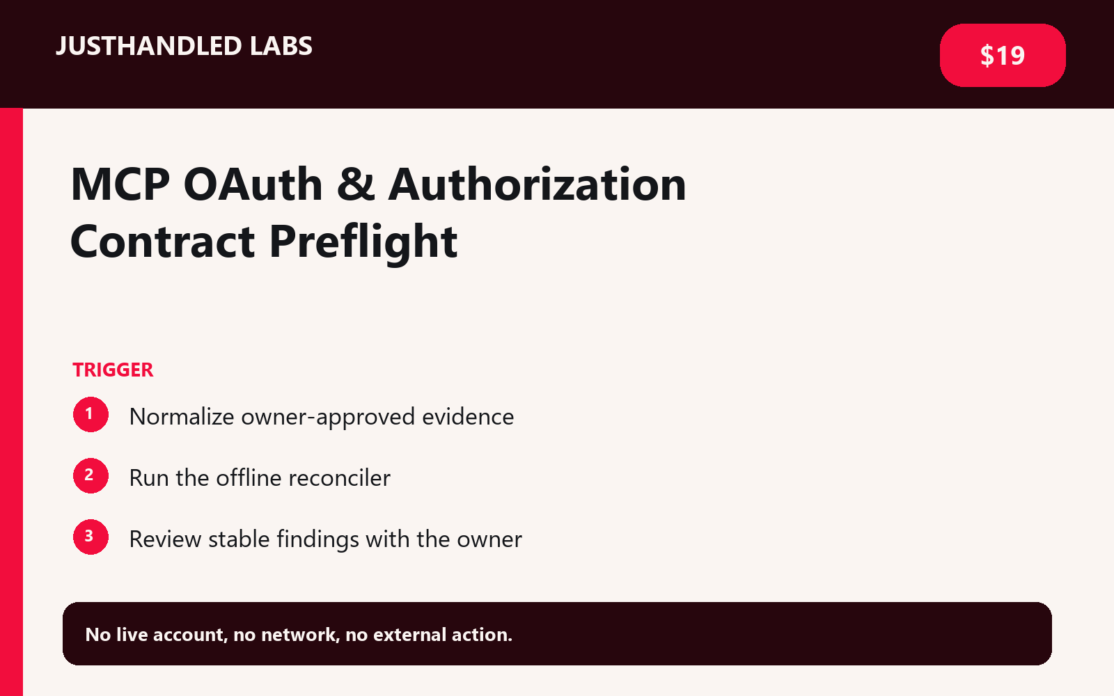 🔐 MCP OAuth & Authorization Contract Preflight preview
