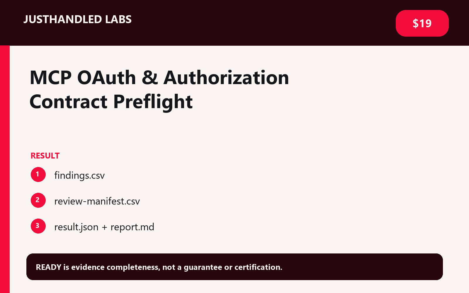 🔐 MCP OAuth & Authorization Contract Preflight screenshot 3