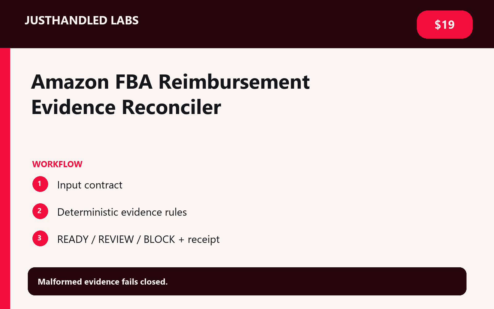 📦 Amazon FBA Reimbursement Evidence Reconciler screenshot 2