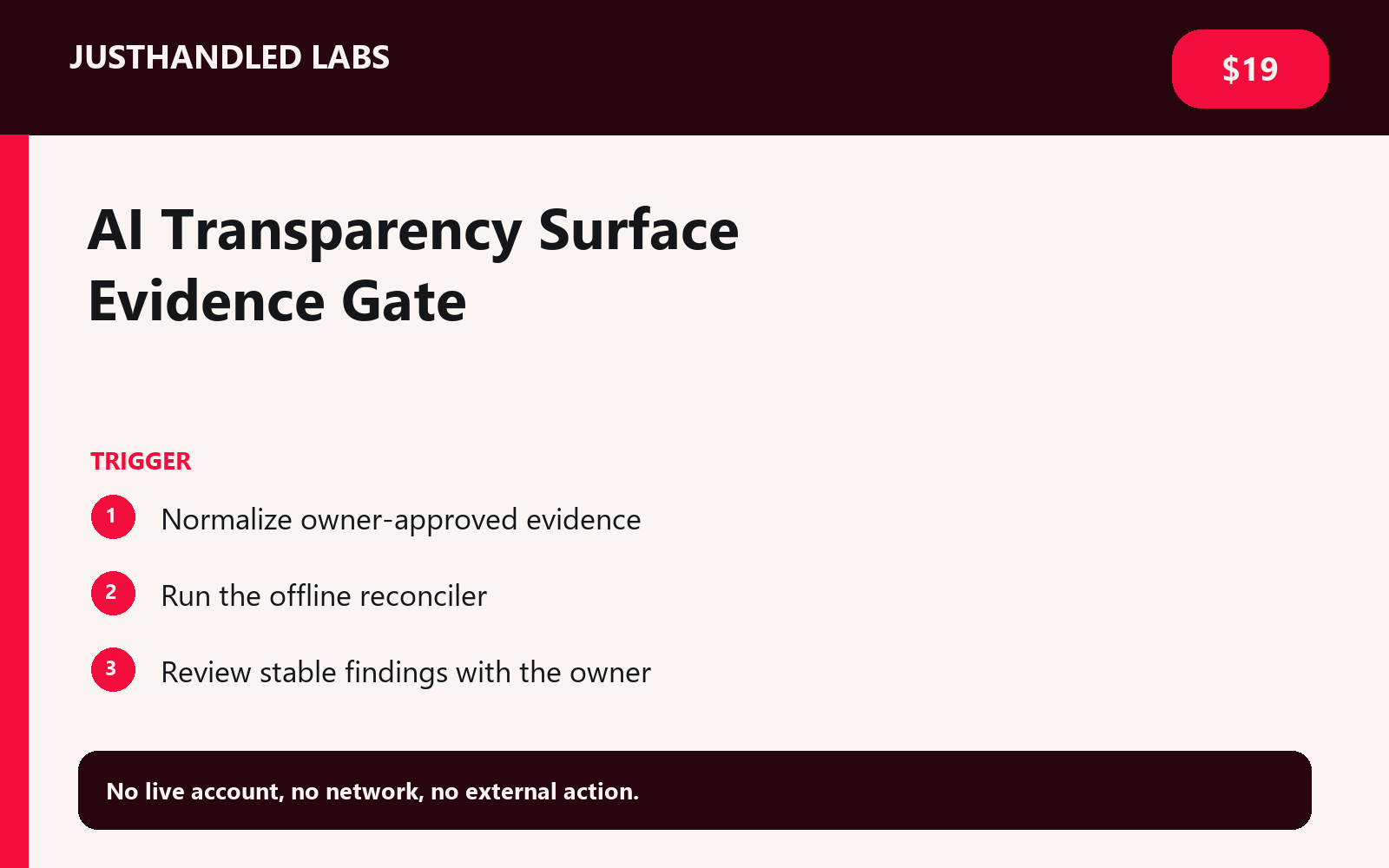 🏷️ AI Transparency Surface Evidence Gate preview