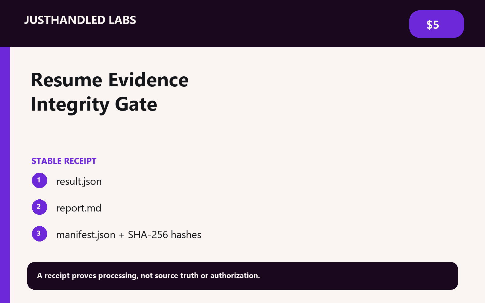 📄 Resume Evidence Integrity Gate screenshot 3