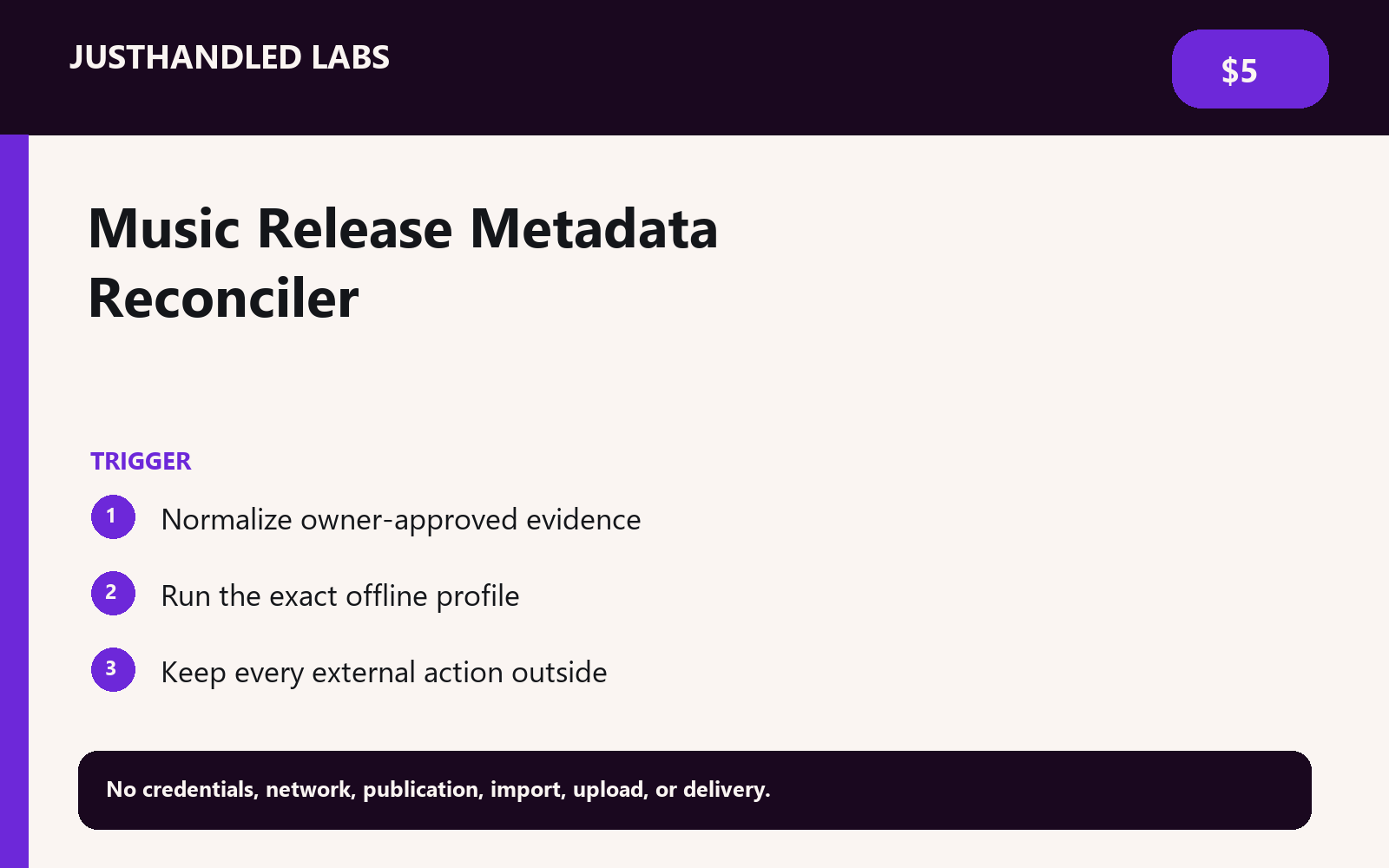 🎵 Music Release Metadata Reconciler preview