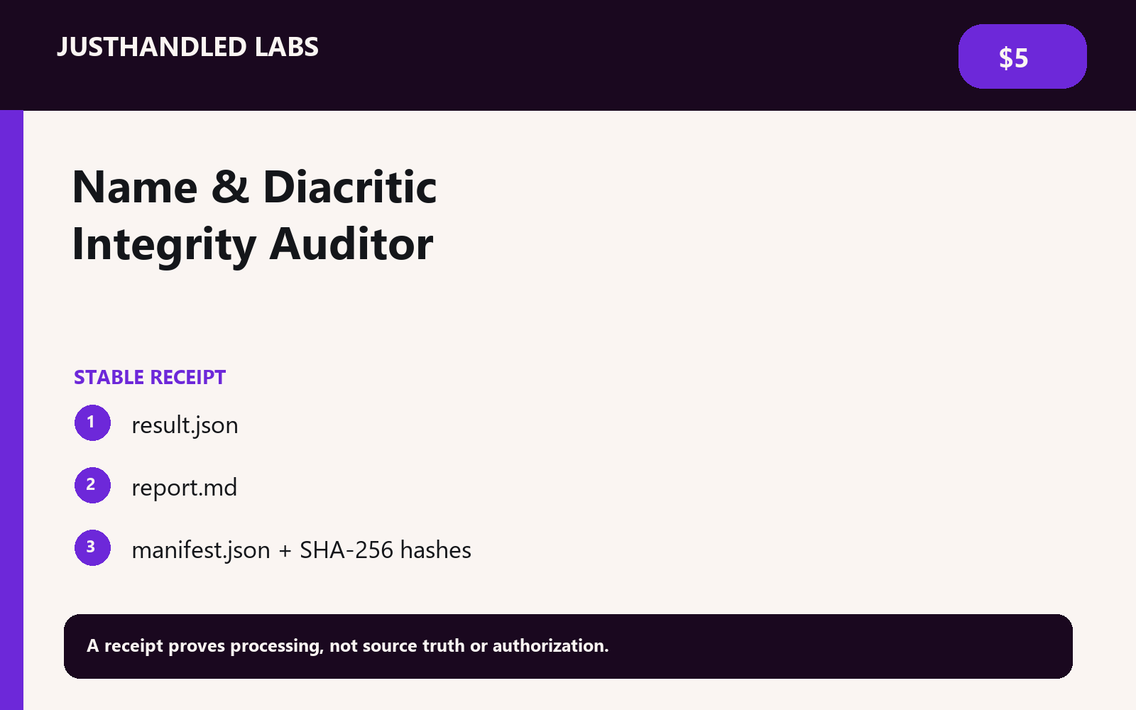 🪪 Name & Diacritic Integrity Auditor screenshot 3