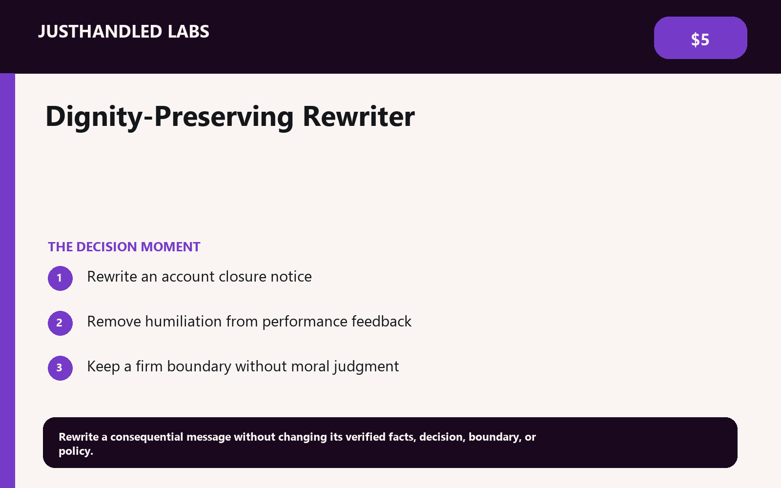 ✍️ Dignity-Preserving Rewriter preview
