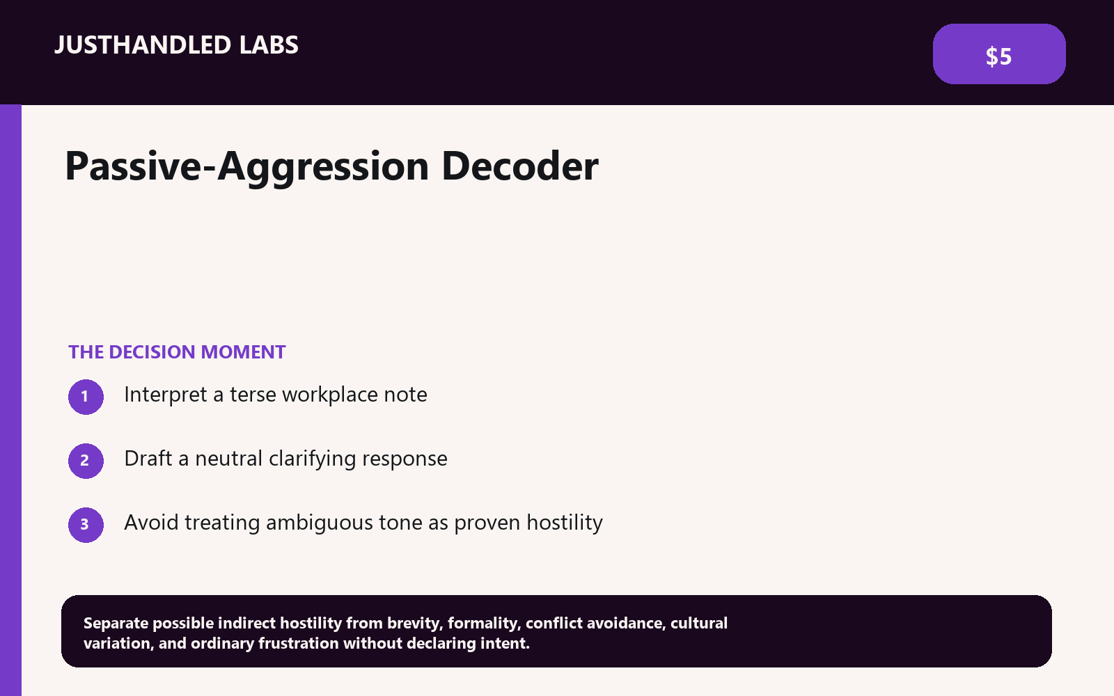 ✉️ Passive-Aggression Decoder preview