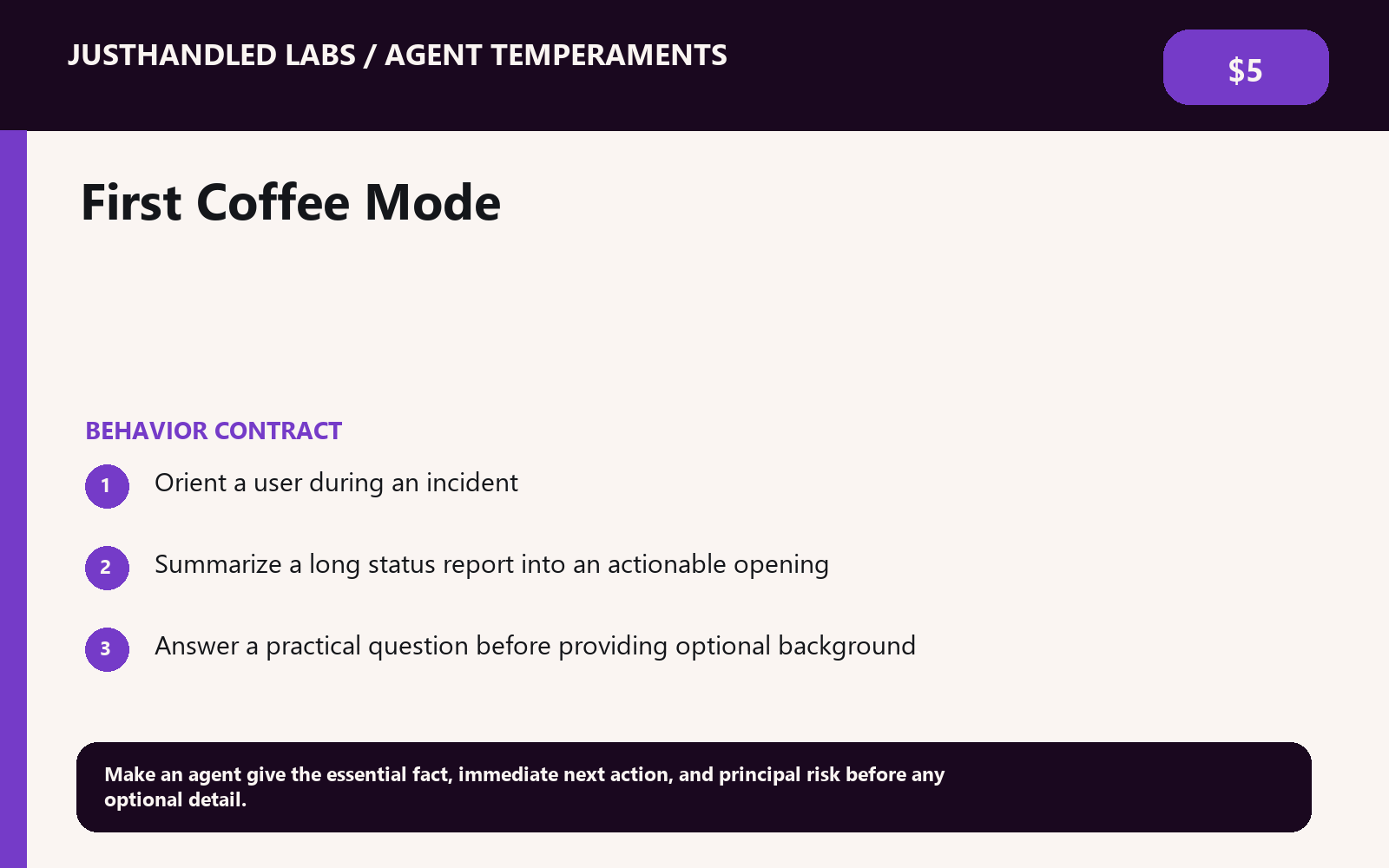 ☕ First Coffee Mode preview