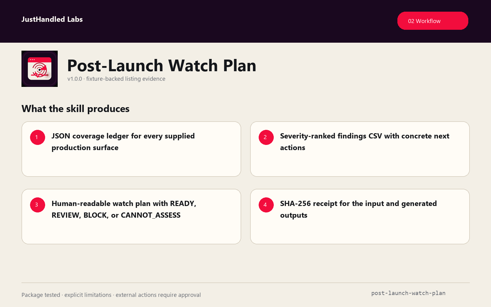 📡 Post-Launch Watch Plan screenshot 2